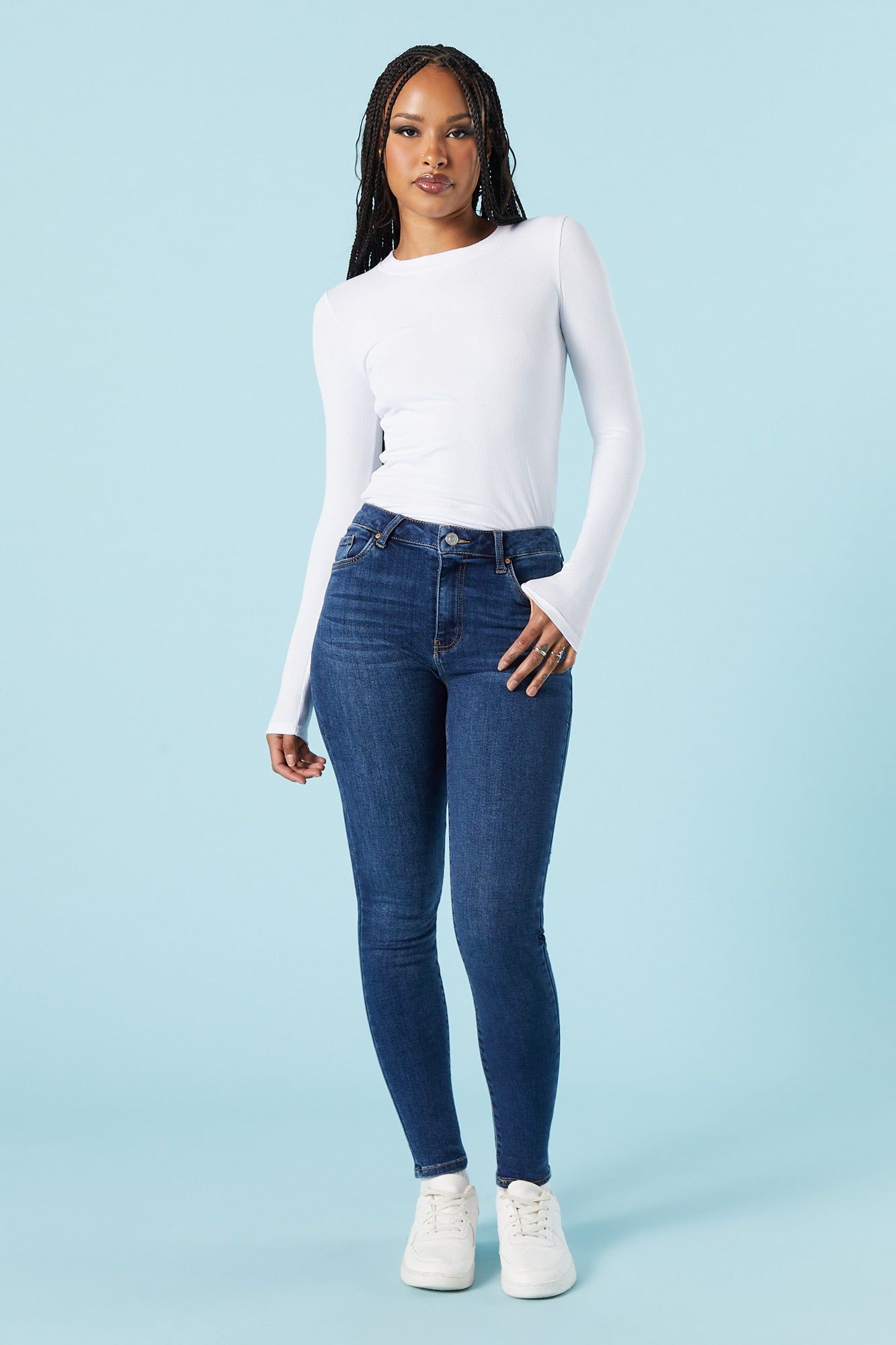 Dark Wash Miami High Rise Skinny Jean sold by Charlotte Russe
