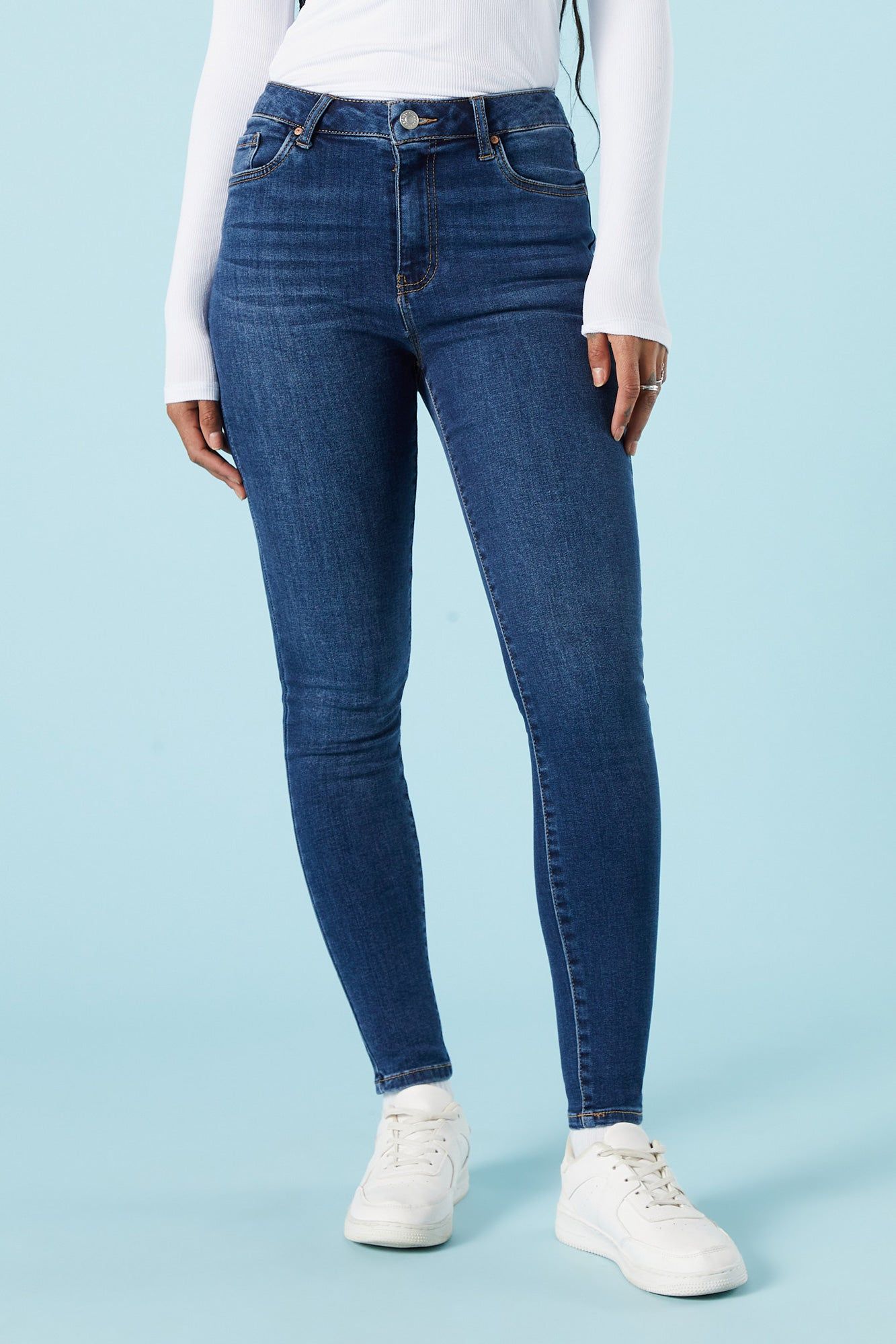 Dark Wash Miami High Rise Skinny Jean sold by Charlotte Russe product image thumbnail 2