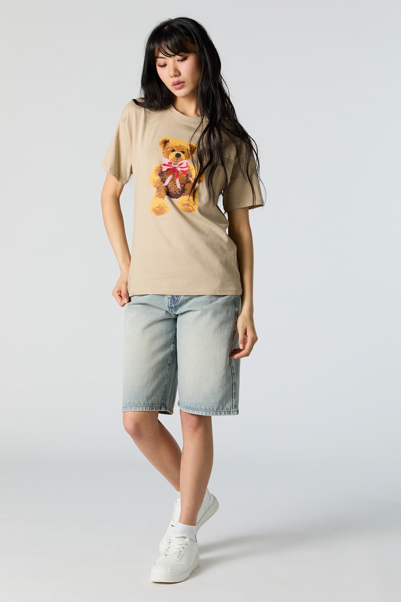 Teddy Bear Graphic Boyfriend T-Shirt sold by Charlotte Russe product image thumbnail 3