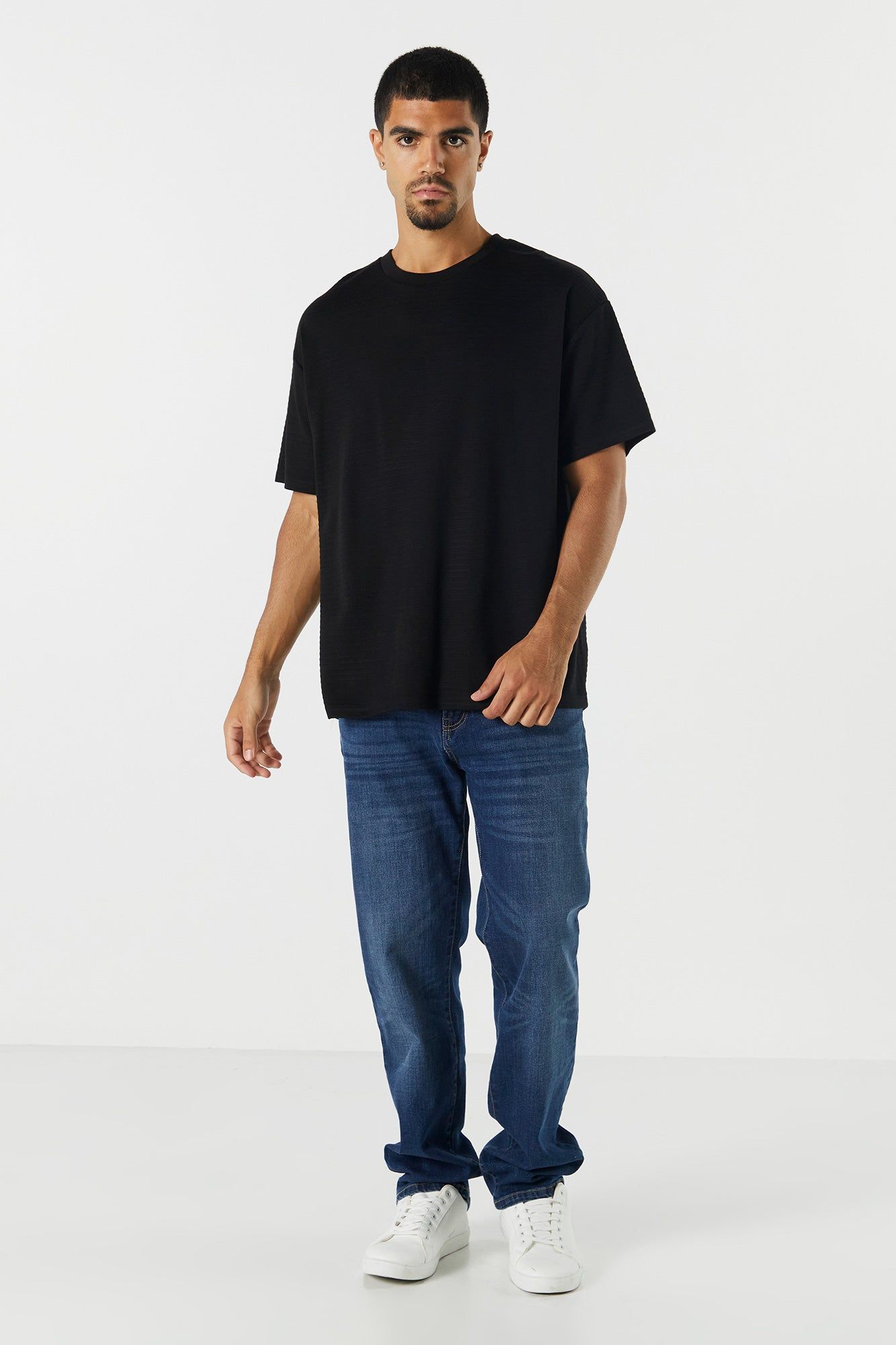 Relaxed Textured T-Shirt sold by Charlotte Russe product image thumbnail 6