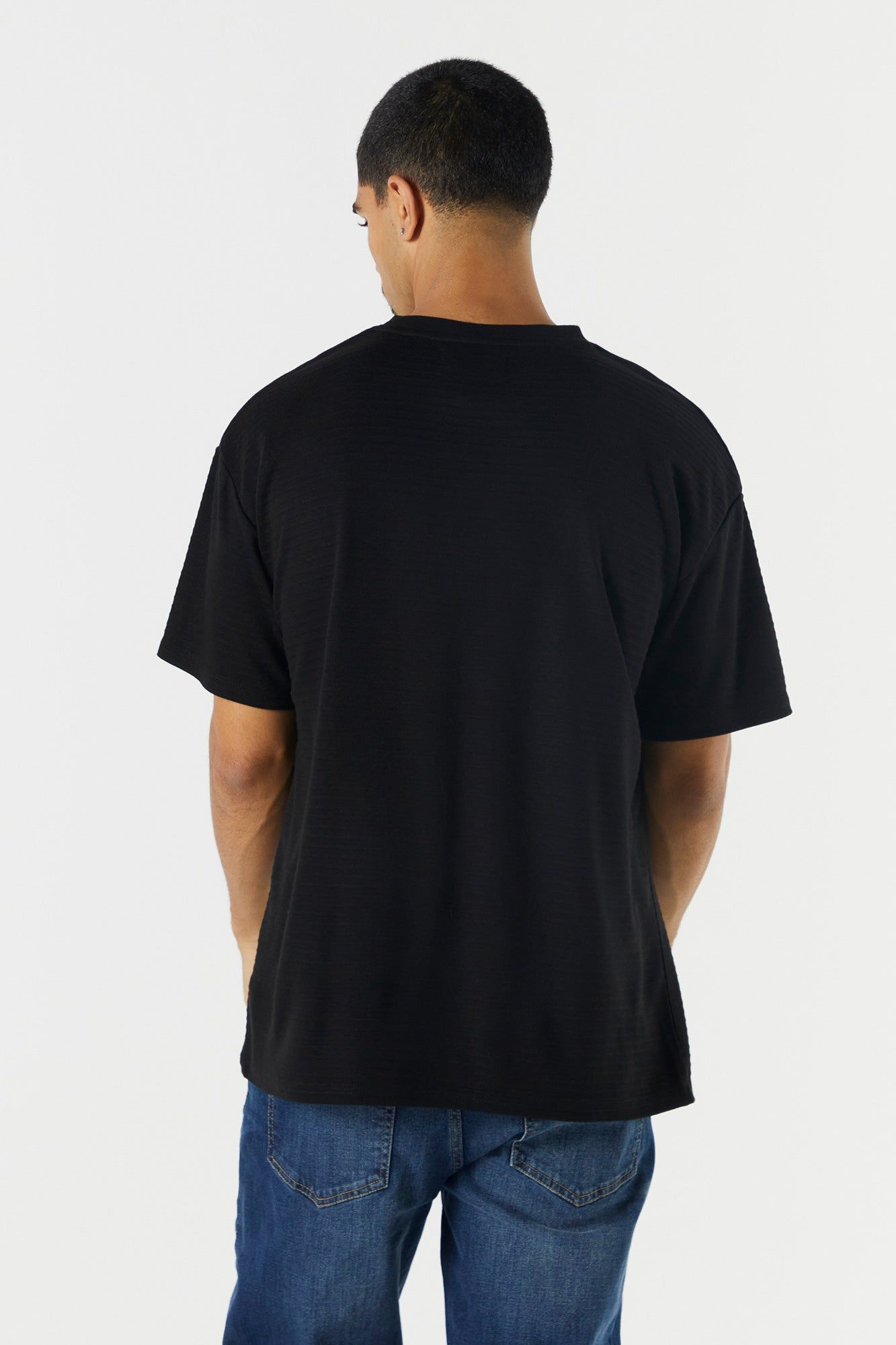 Relaxed Textured T-Shirt sold by Charlotte Russe product image thumbnail 5