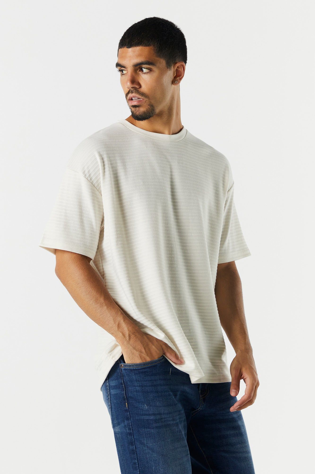 Relaxed Textured T-Shirt sold by Charlotte Russe product image thumbnail 10