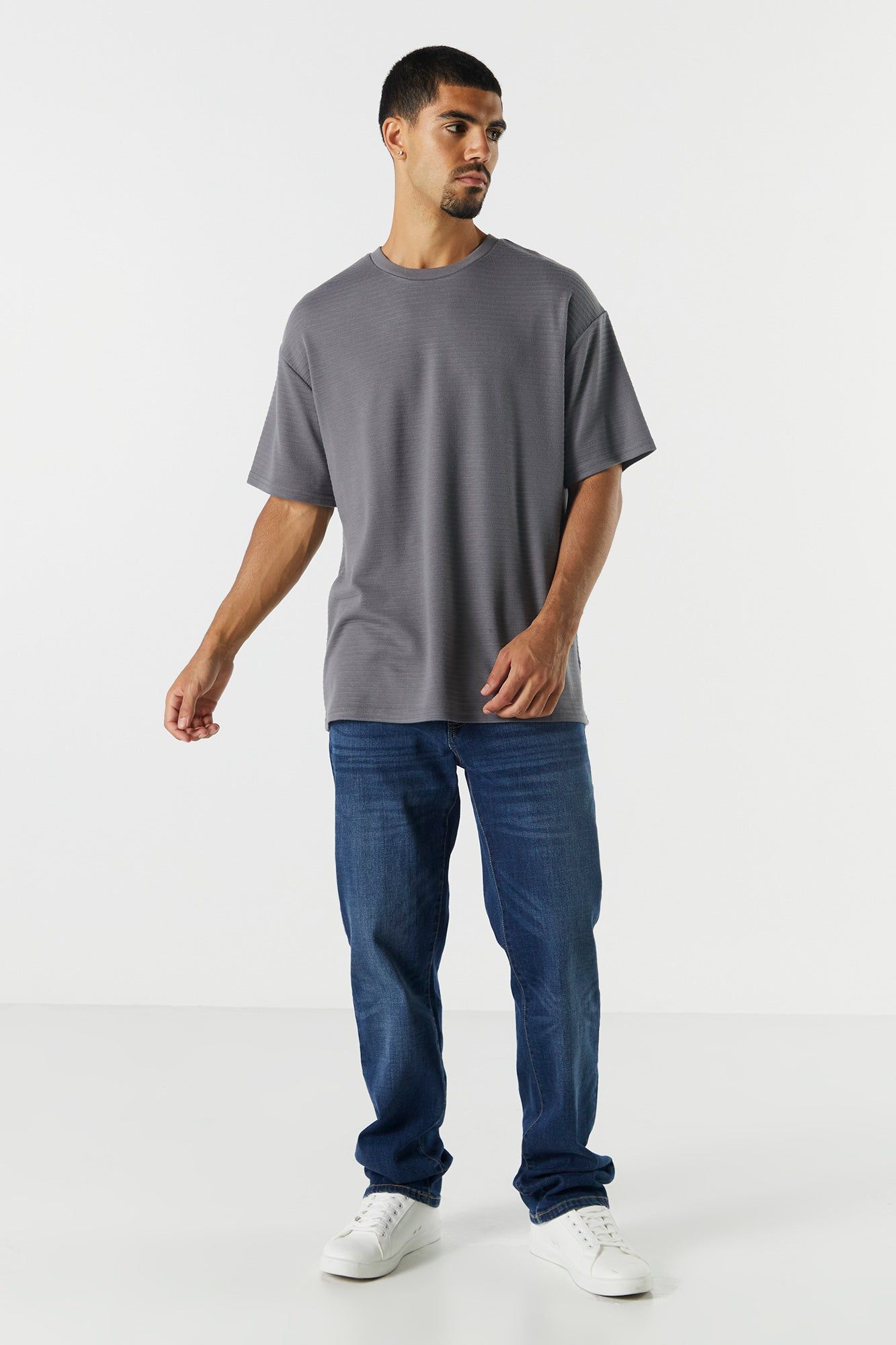 Relaxed Textured T-Shirt sold by Charlotte Russe product image thumbnail 9