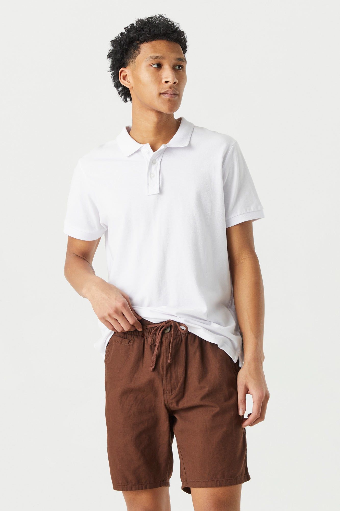 Linen Hybrid Chino Short sold by Charlotte Russe product image thumbnail 7