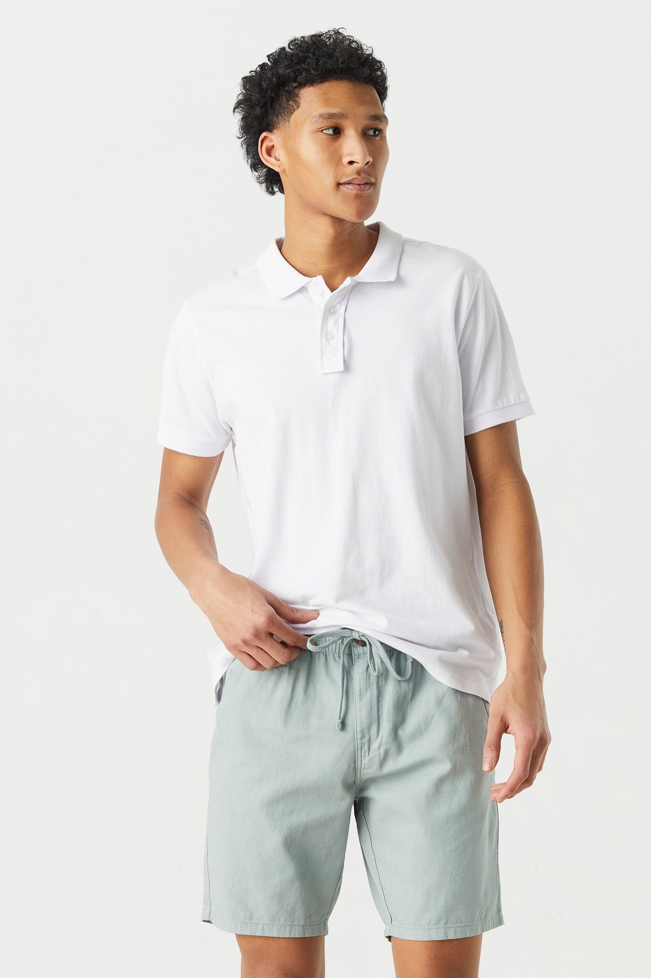 Linen Hybrid Chino Short sold by Charlotte Russe product image thumbnail 10