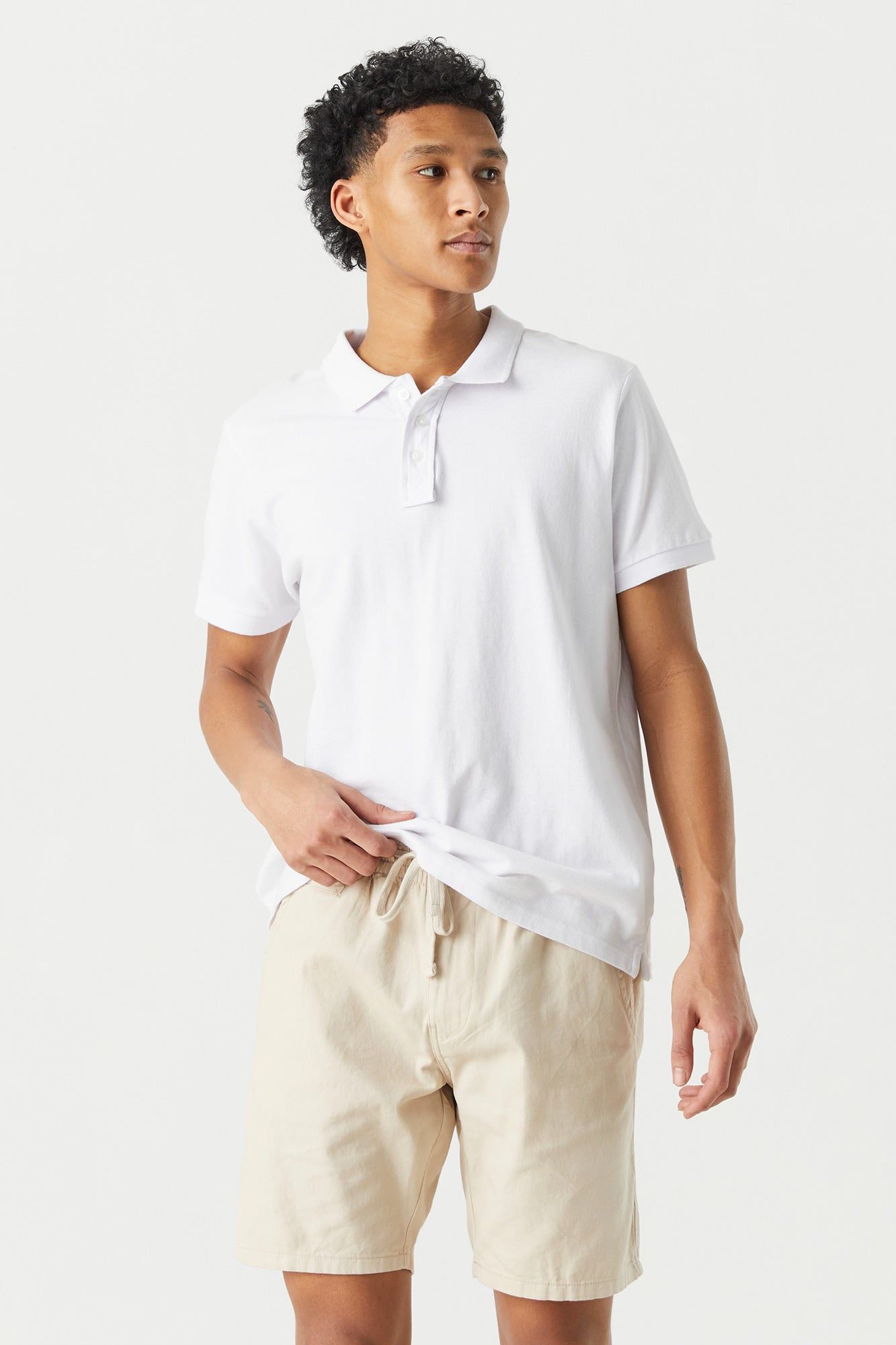 Linen Hybrid Chino Short sold by Charlotte Russe product image thumbnail 4