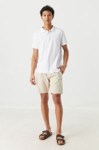 Linen Hybrid Chino Short sold by Charlotte Russe