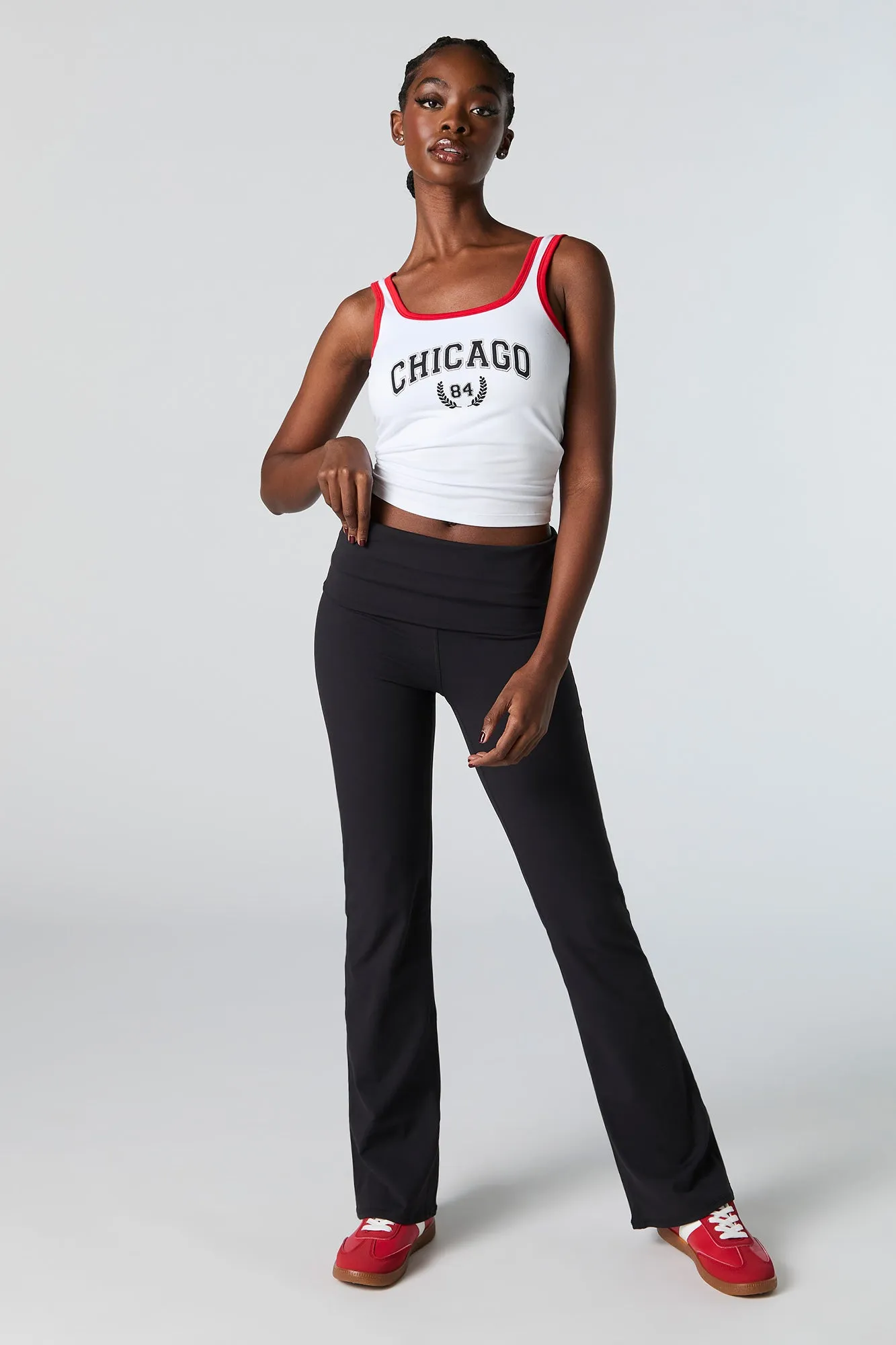 Chicago Graphic Contrast Trim Tank sold by Charlotte Russe product image thumbnail 3