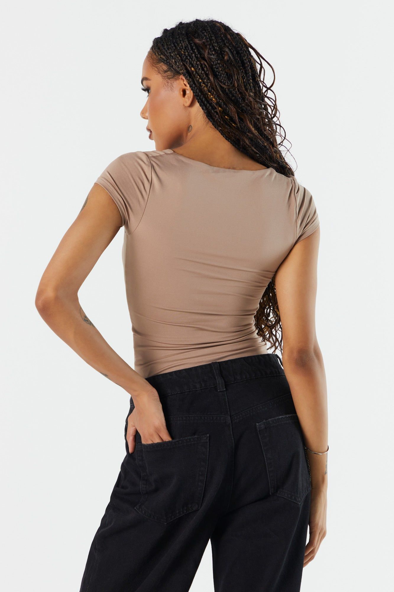 Contour Square Neck Bodysuit sold by Charlotte Russe product image thumbnail 2