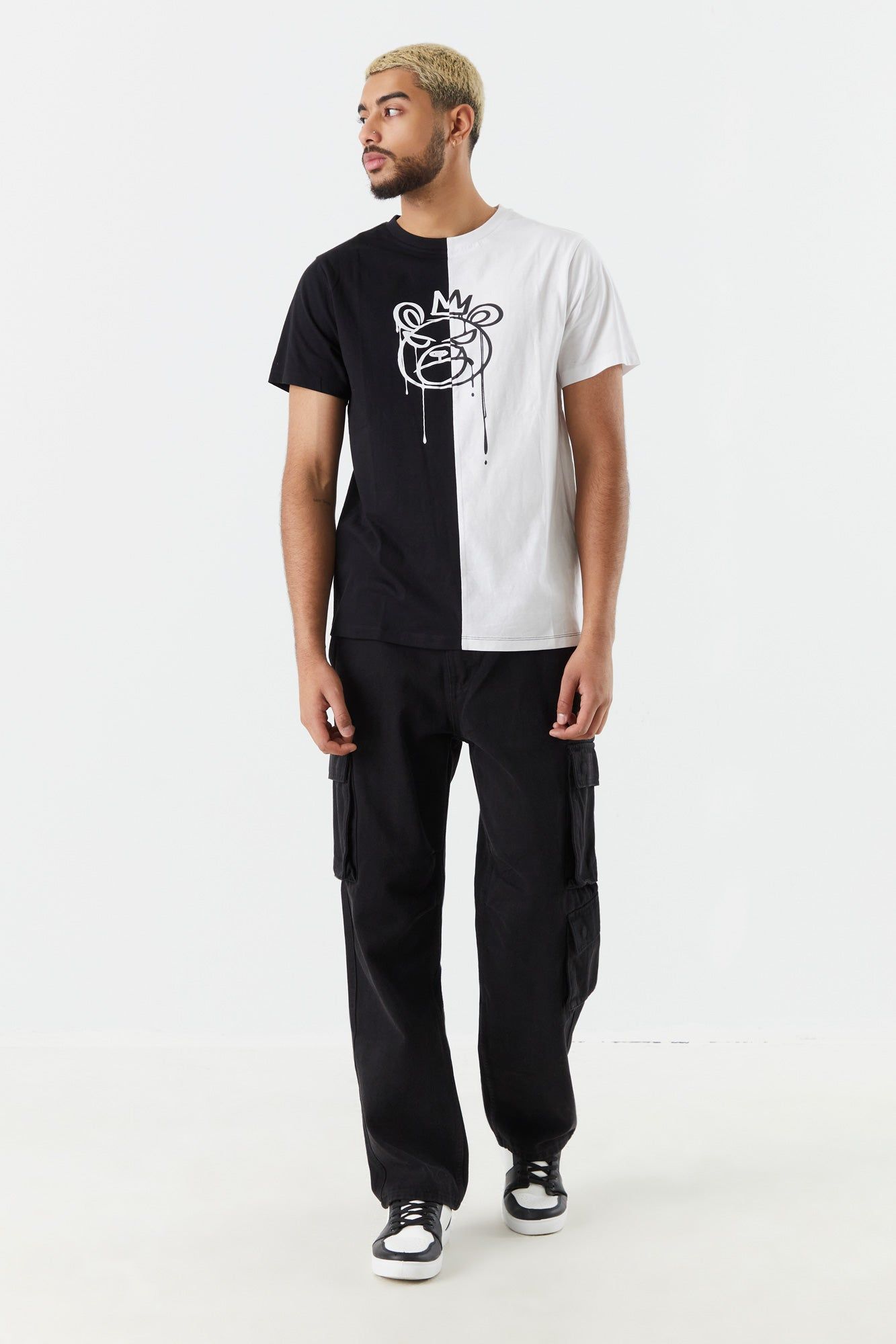 Colour Block Be Happy Graphic T-Shirt sold by Charlotte Russe product image thumbnail 3