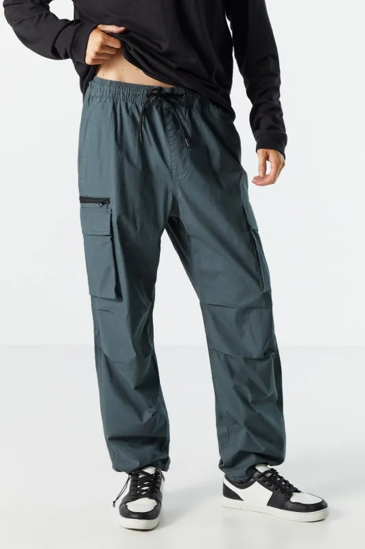 Poplin Zip Cargo Parachute Pant sold by Charlotte Russe