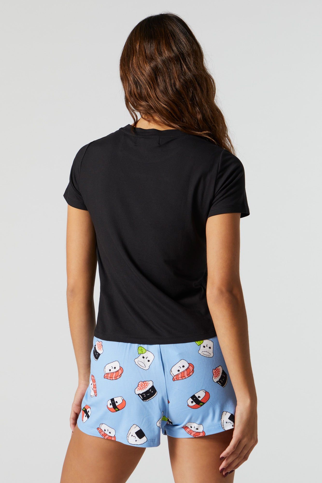 Sushi Roll Graphic Pajama T-Shirt Set sold by Charlotte Russe product image thumbnail 4