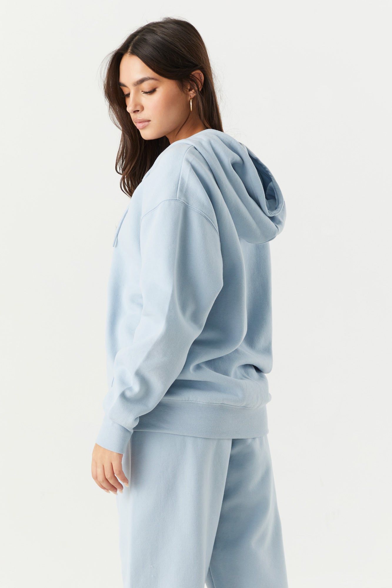 Coloured Fleece Oversized Zip-Up Hoodie sold by Charlotte Russe product image thumbnail 2