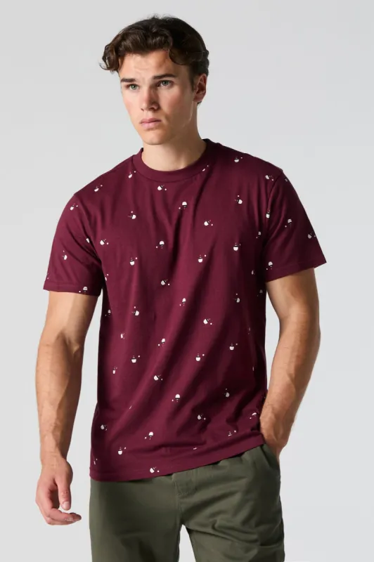 Paddle Ball Ditsy Print T-Shirt sold by Charlotte Russe