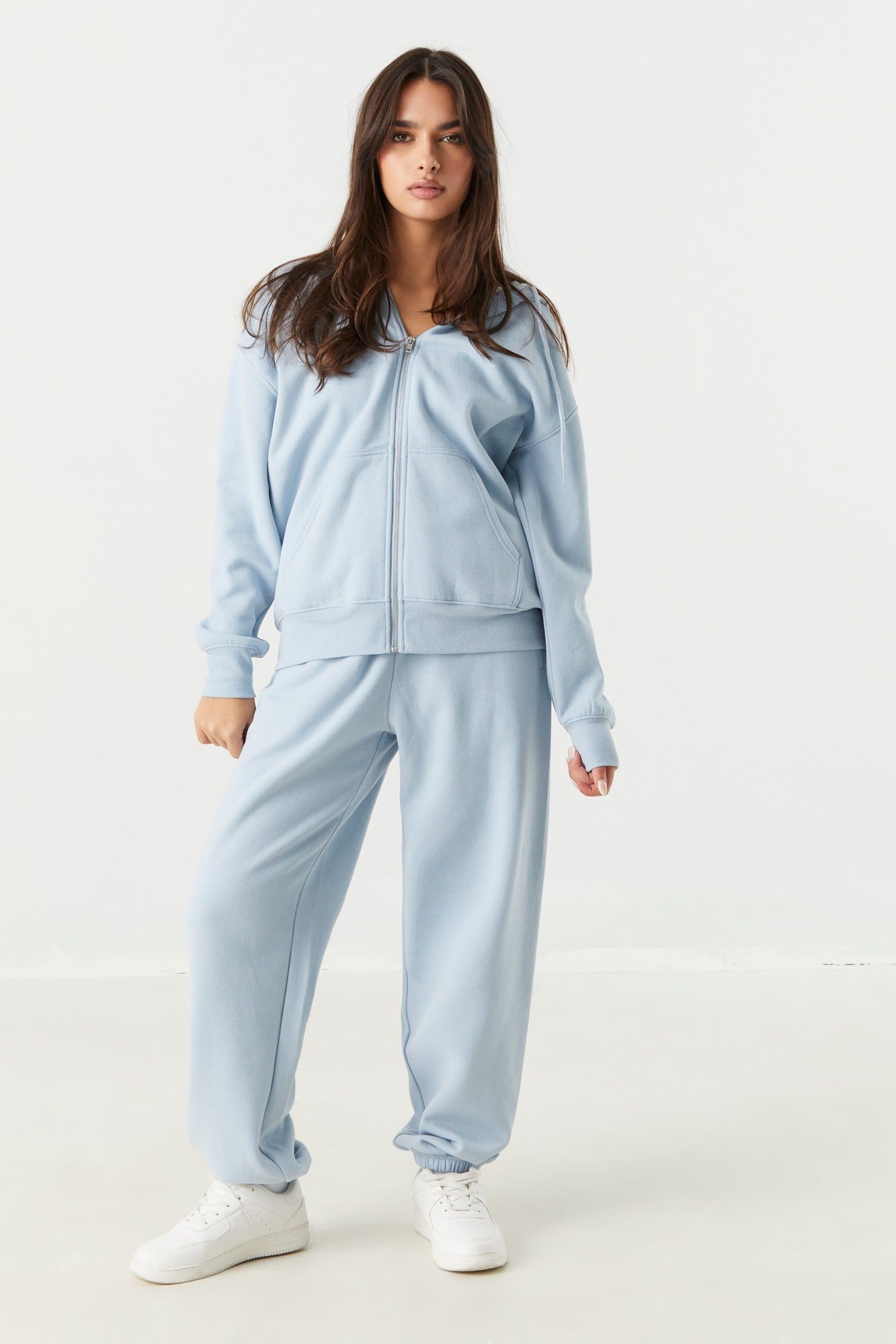 Coloured Fleece Oversized Zip-Up Hoodie sold by Charlotte Russe product image thumbnail 3