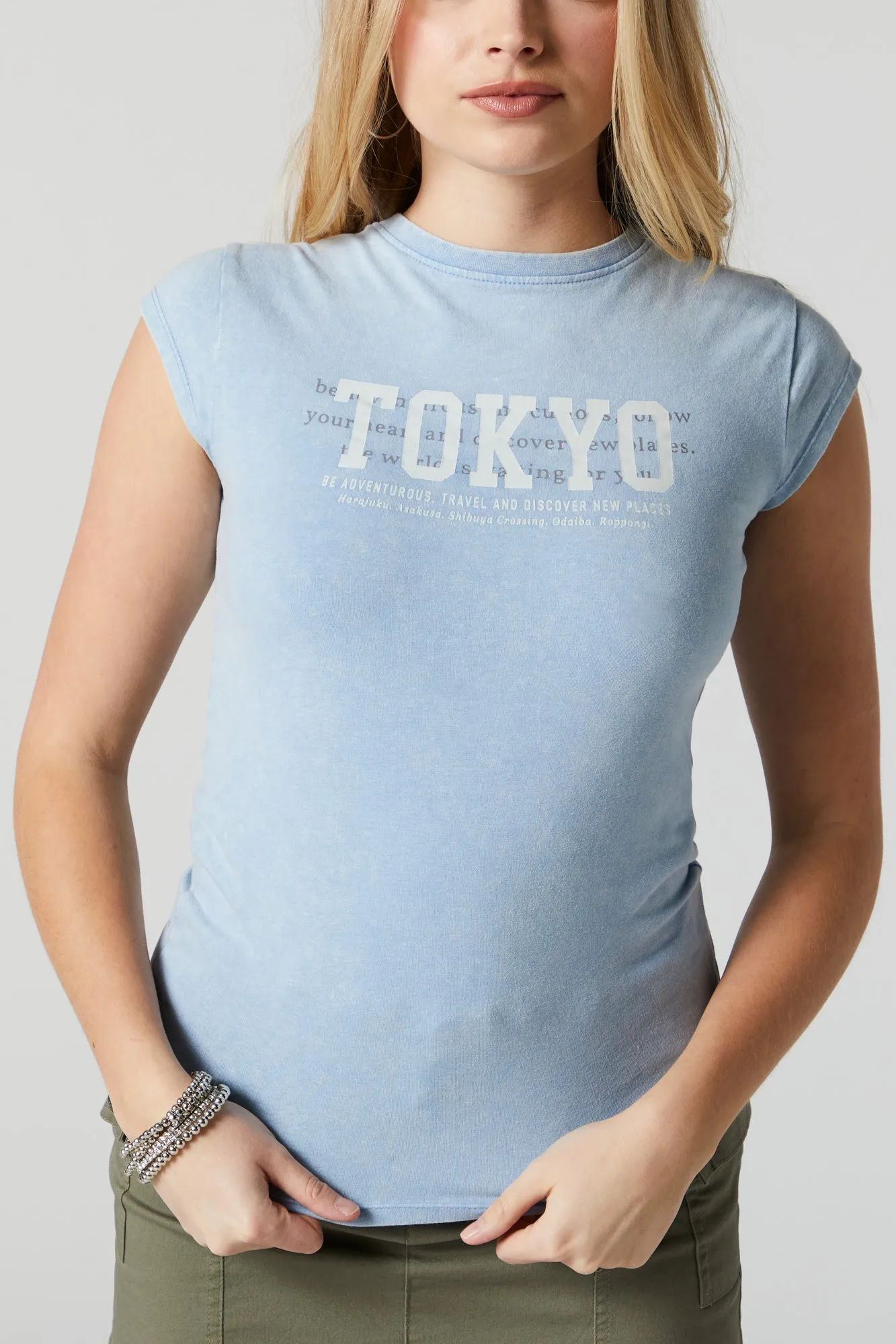Tokyo Graphic Washed T-Shirt sold by Charlotte Russe product image thumbnail 2