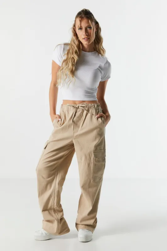 Drawstring Cargo Pant sold by Charlotte Russe