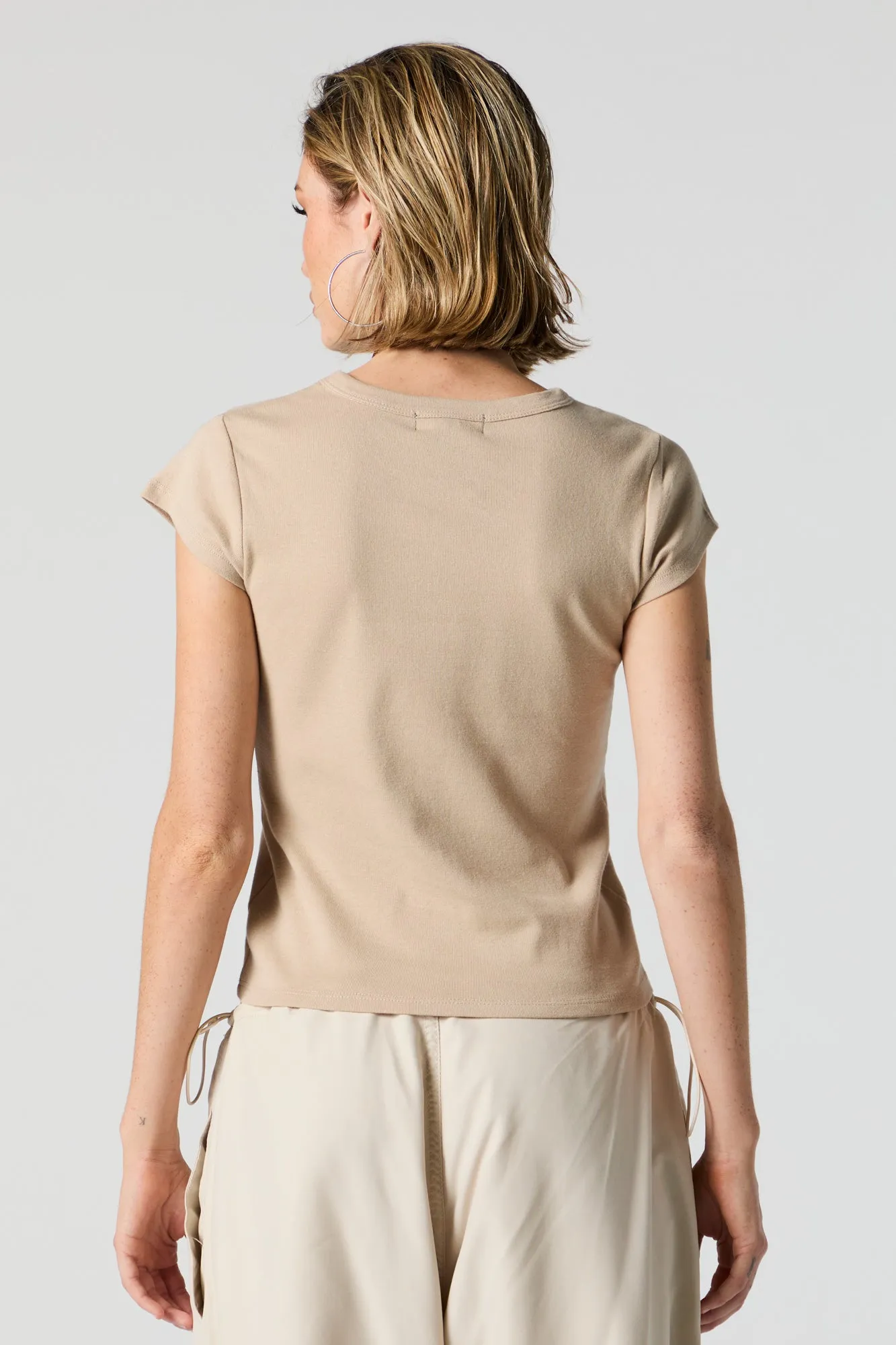 Twin Dragon Graphic Fitted T-Shirt sold by Charlotte Russe product image thumbnail 4