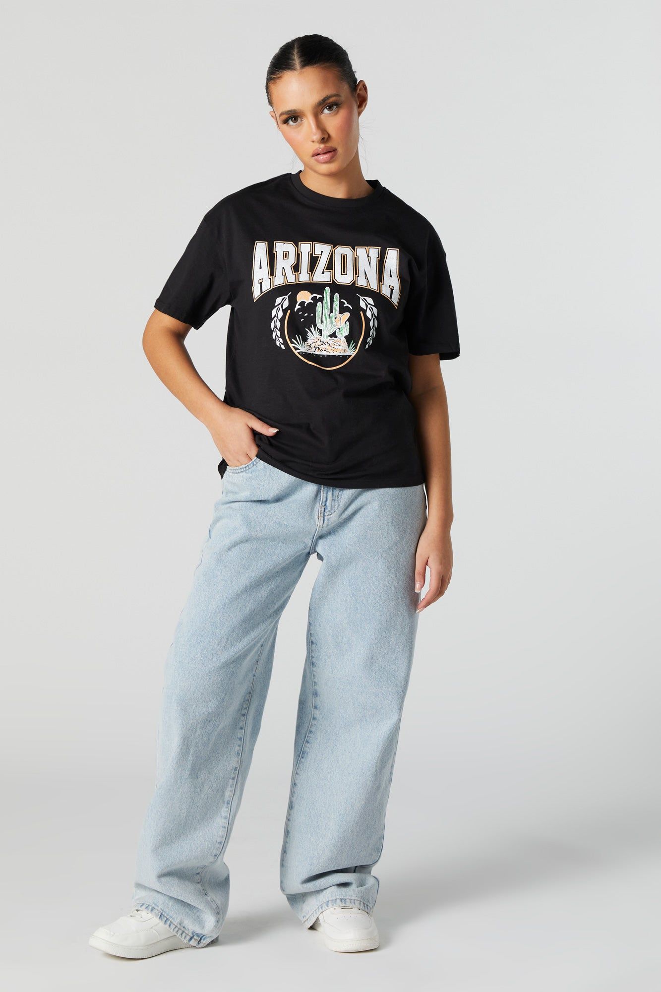 Arizona Graphic Boyfriend T-Shirt sold by Charlotte Russe product image thumbnail 3