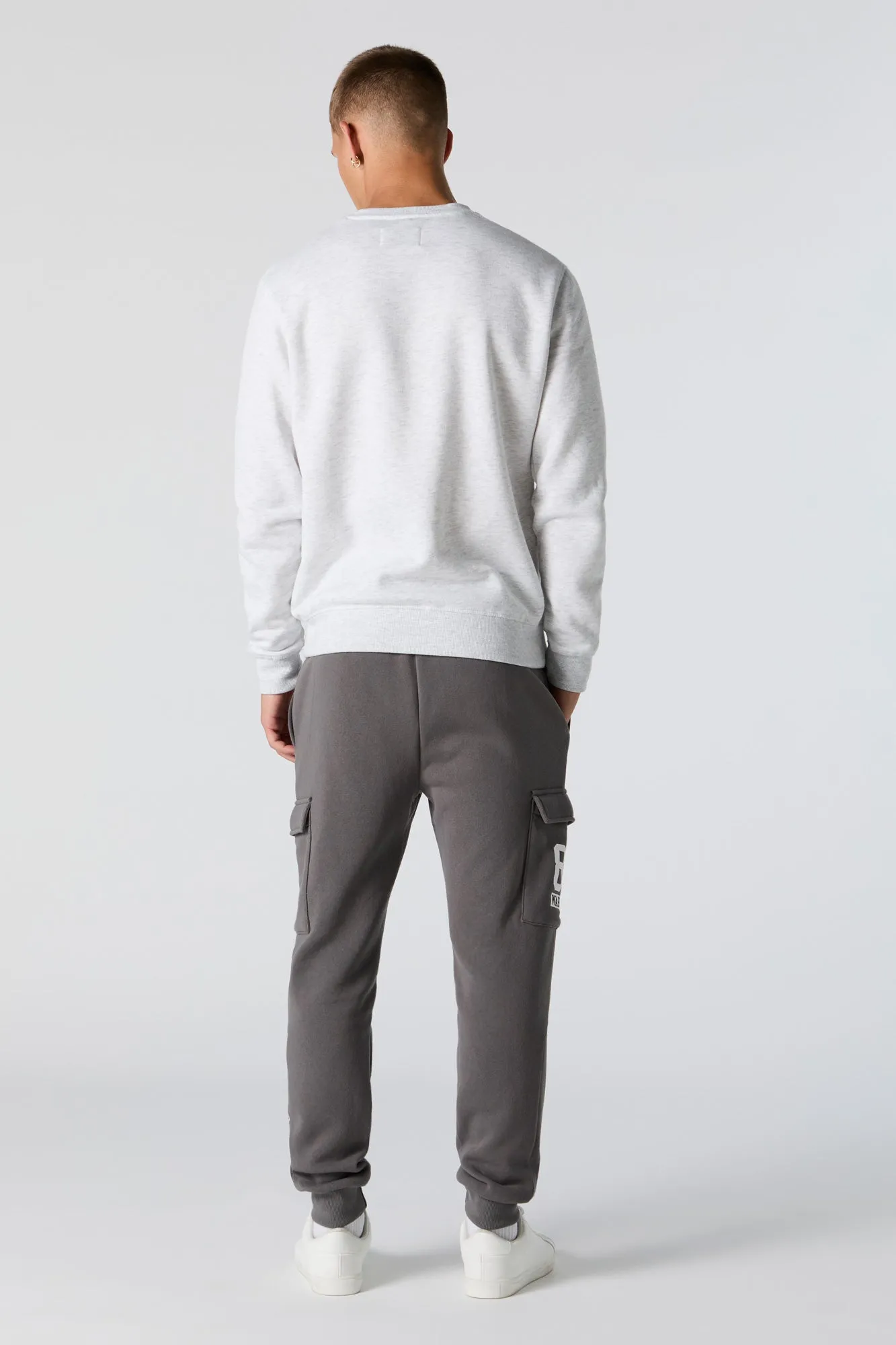 Graphic Fleece Cargo Jogger sold by Charlotte Russe product image thumbnail 3