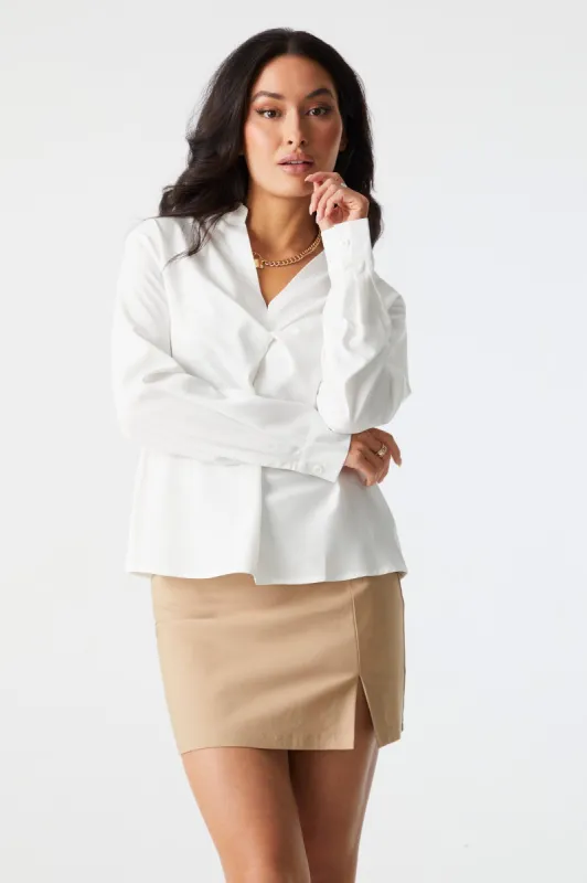 Front Twist Blouse sold by Charlotte Russe