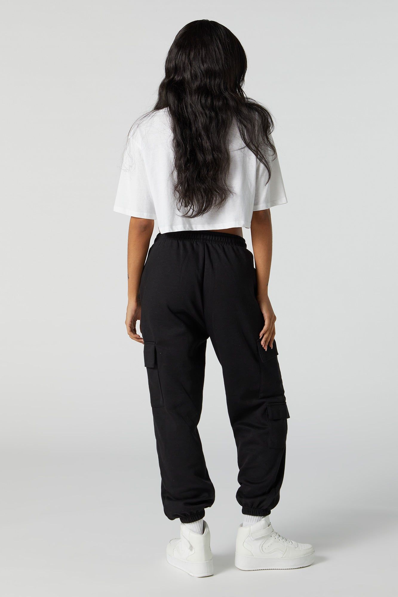 Fleece Multi Pocket Cargo Jogger sold by Charlotte Russe product image thumbnail 3