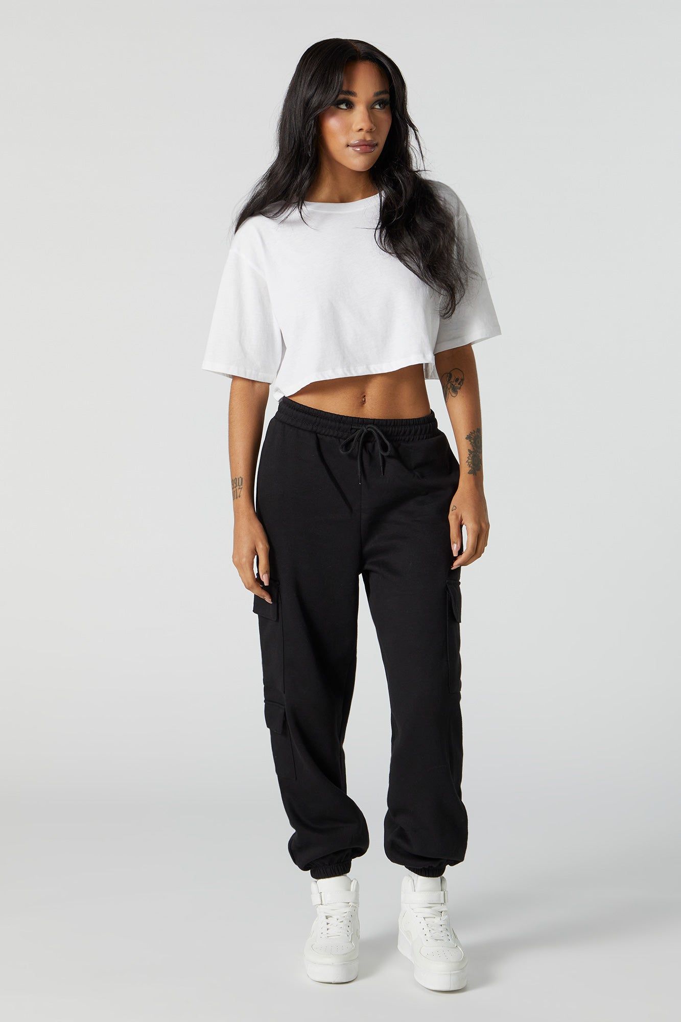 Fleece Multi Pocket Cargo Jogger sold by Charlotte Russe