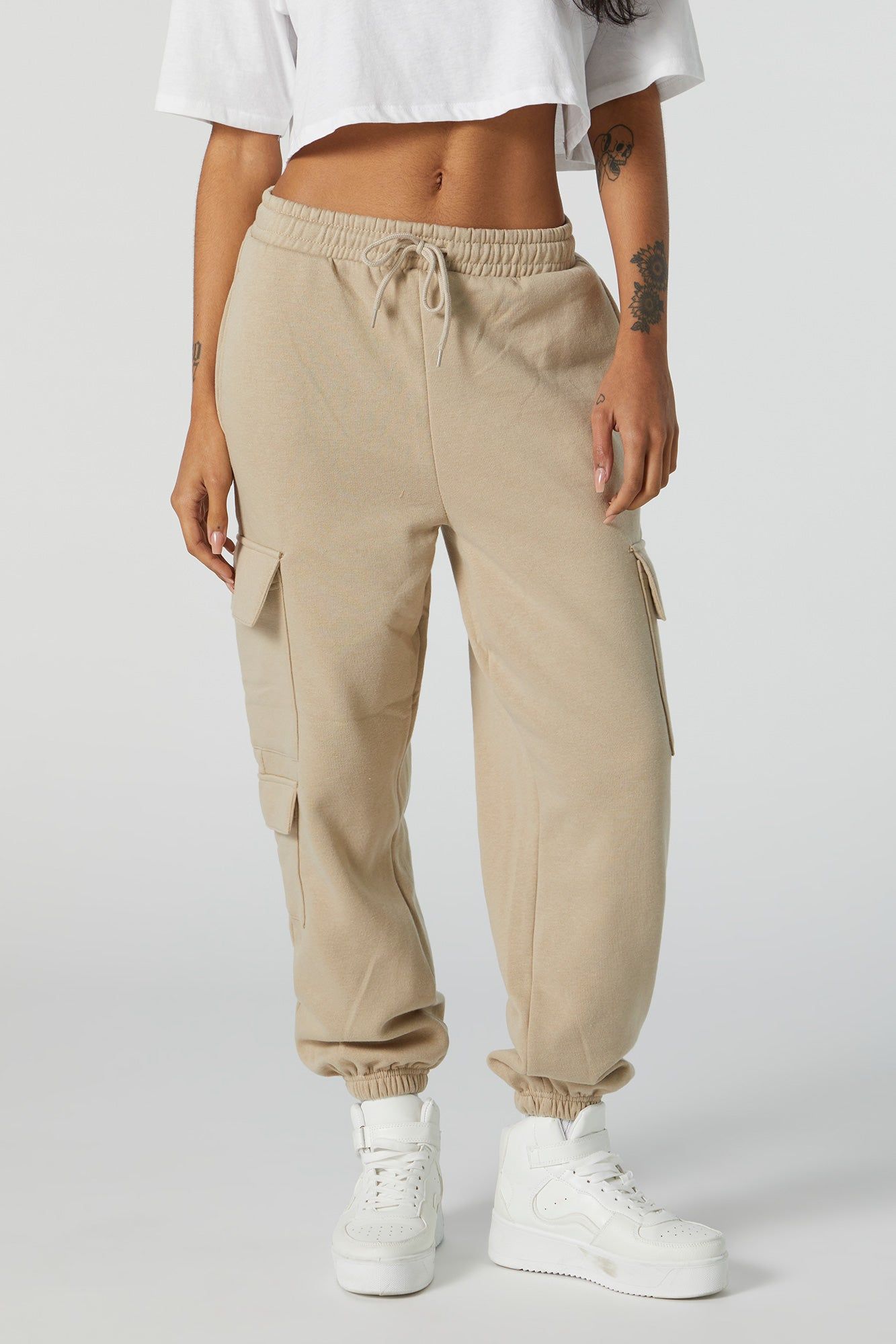 Fleece Multi Pocket Cargo Jogger sold by Charlotte Russe product image thumbnail 5