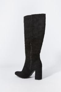 Faux Suede Knee High Heeled Boot sold by Charlotte Russe