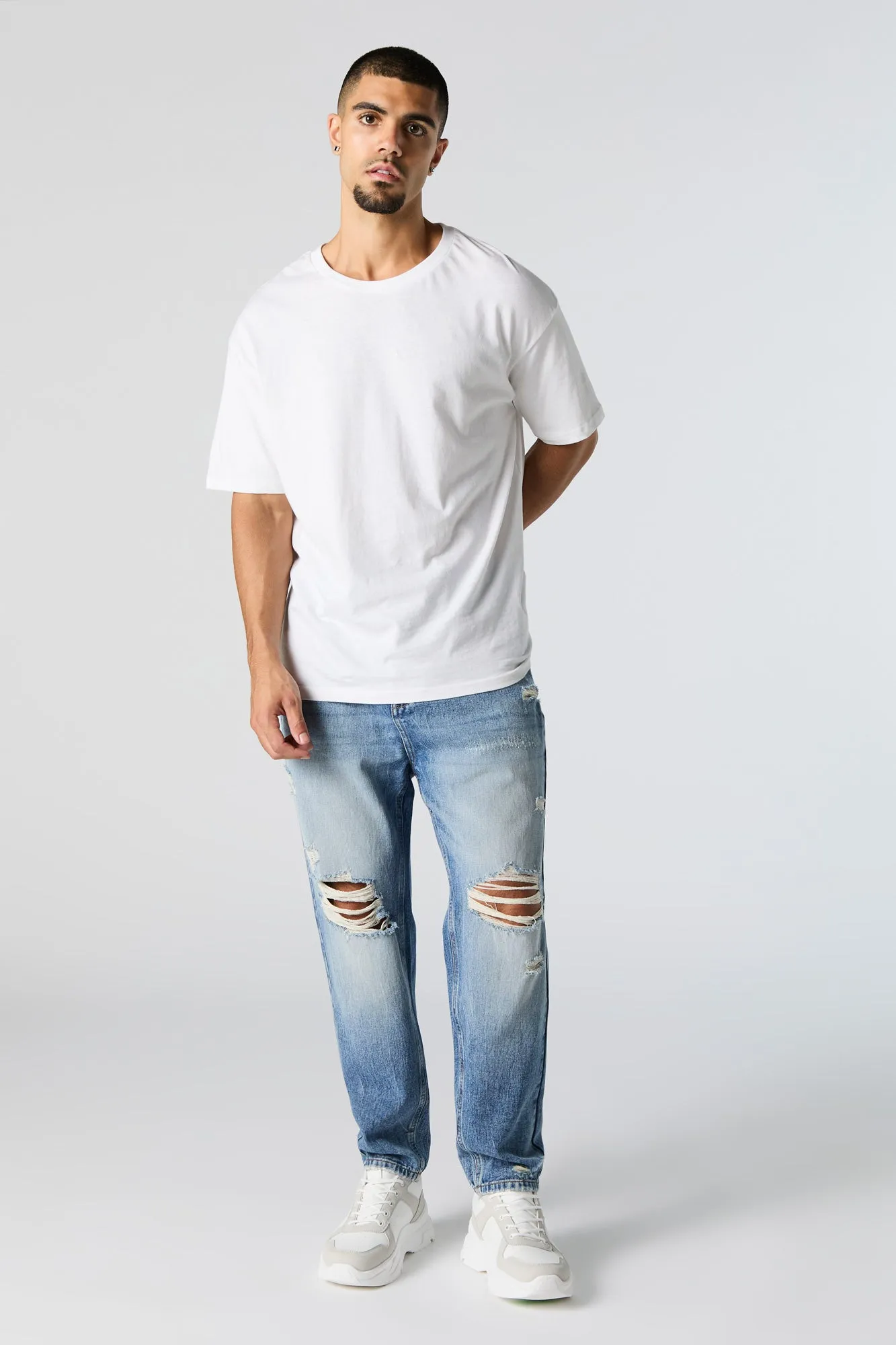 Vintage Wash Distressed Jean sold by Charlotte Russe product image thumbnail 2