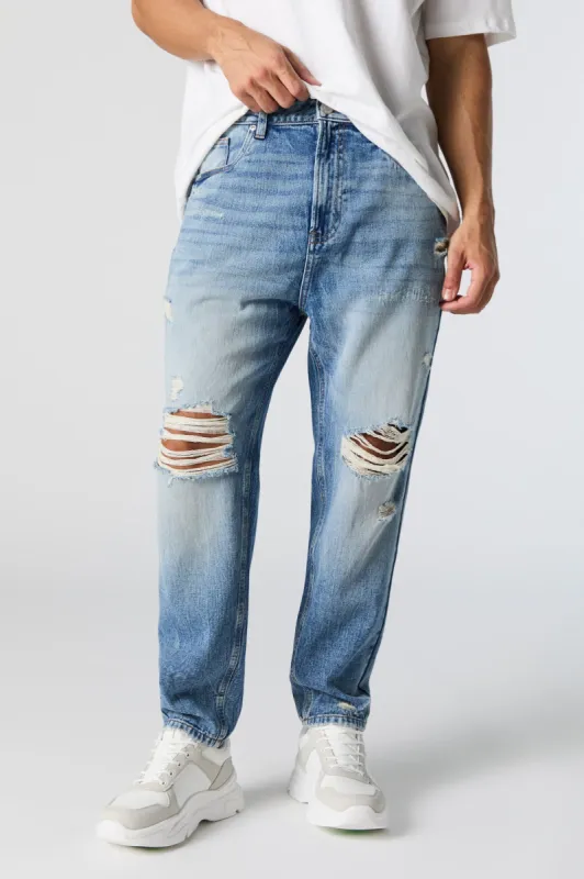 Vintage Wash Distressed Jean sold by Charlotte Russe