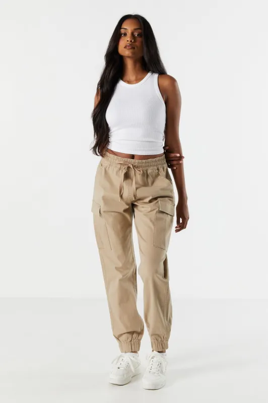 Solid Cargo Jogger sold by Charlotte Russe