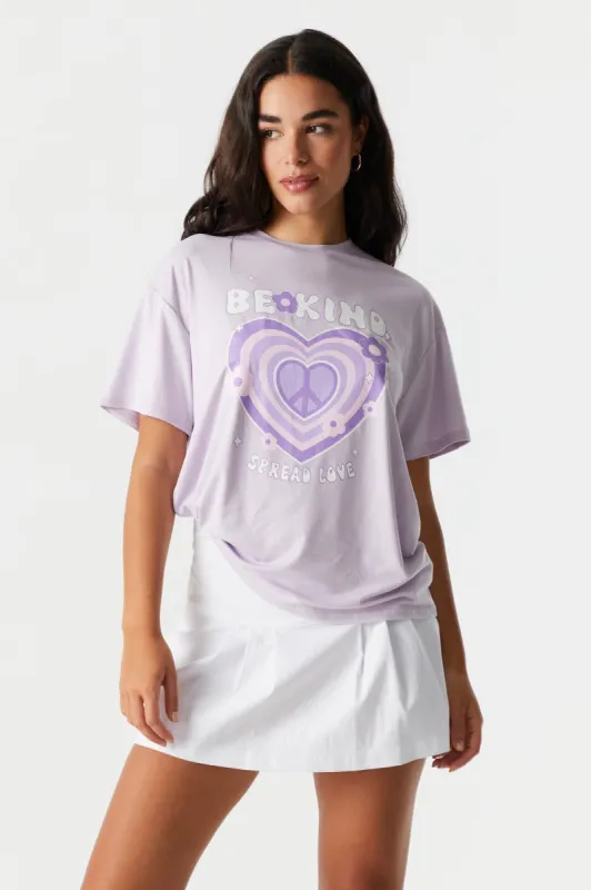 Be Kind Graphic Boyfriend T-Shirt sold by Charlotte Russe