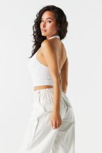 Seamless Ribbed Halter Crop Top sold by Charlotte Russe