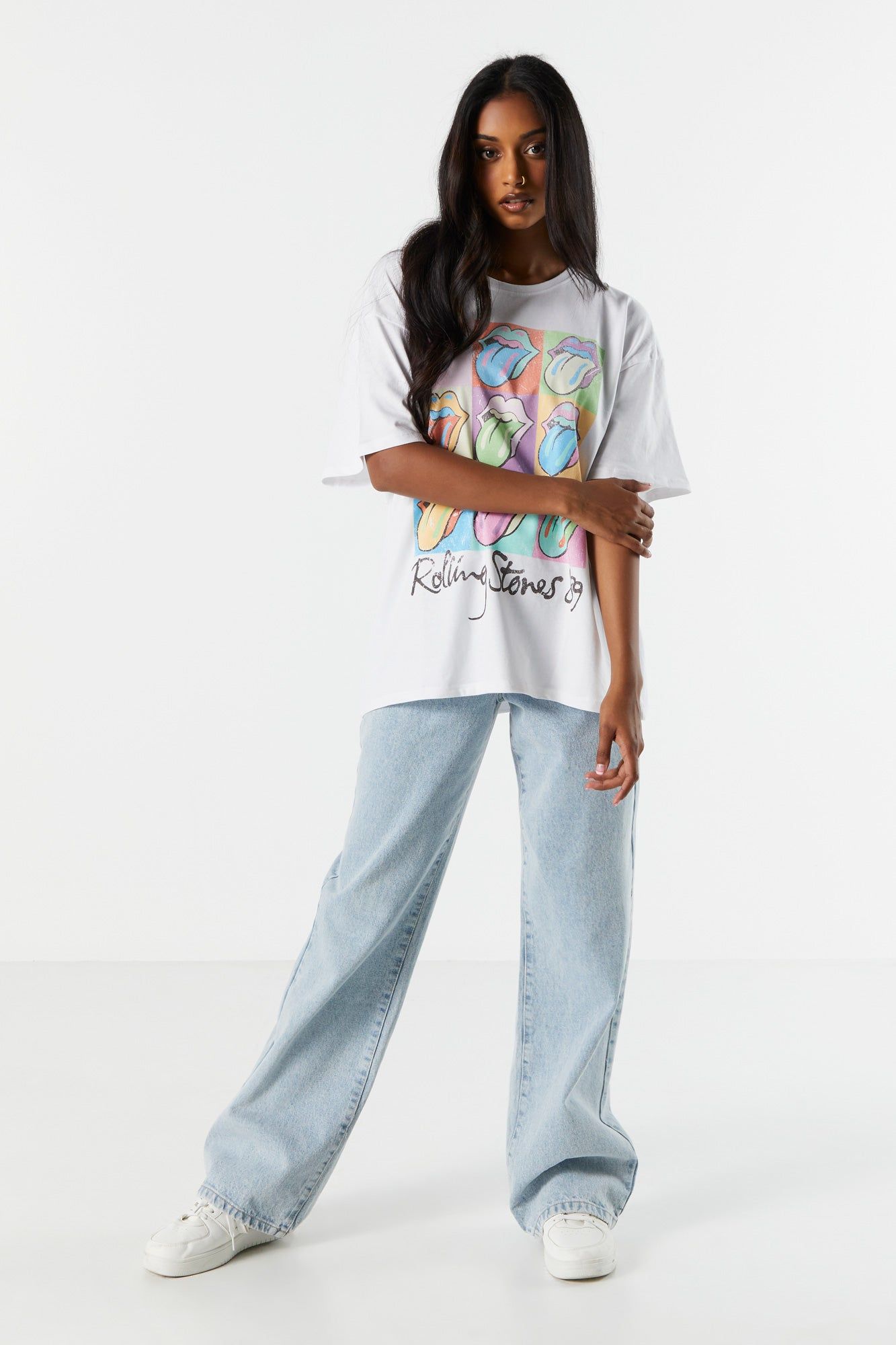 Rolling Stones Graphic Boyfriend T-Shirt sold by Charlotte Russe product image thumbnail 3