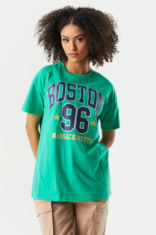 Boston '96 Graphic Boyfriend T-Shirt sold by Charlotte Russe
