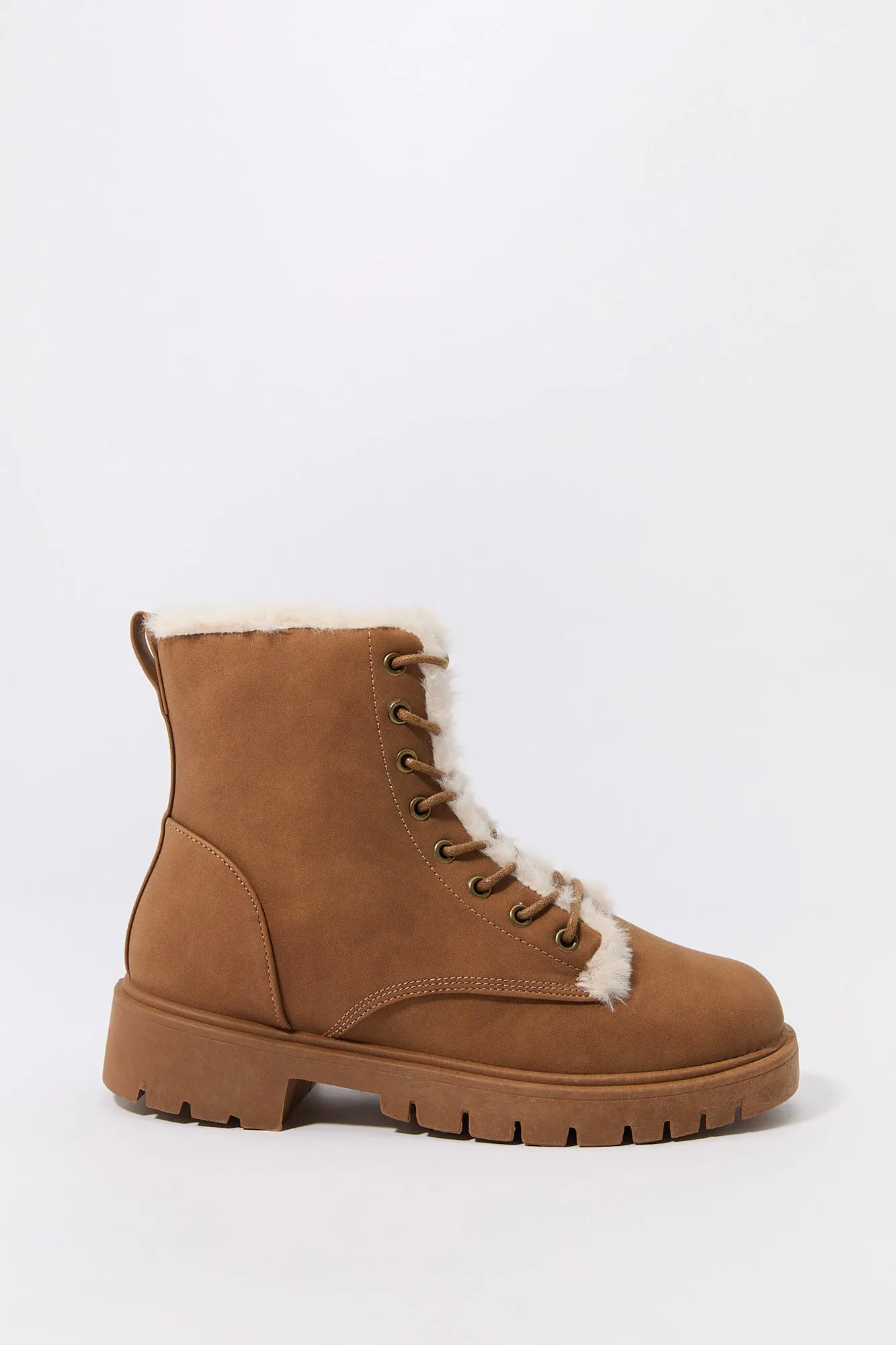 Faux Fur Lined Lace Up Boot sold by Charlotte Russe product image thumbnail 2
