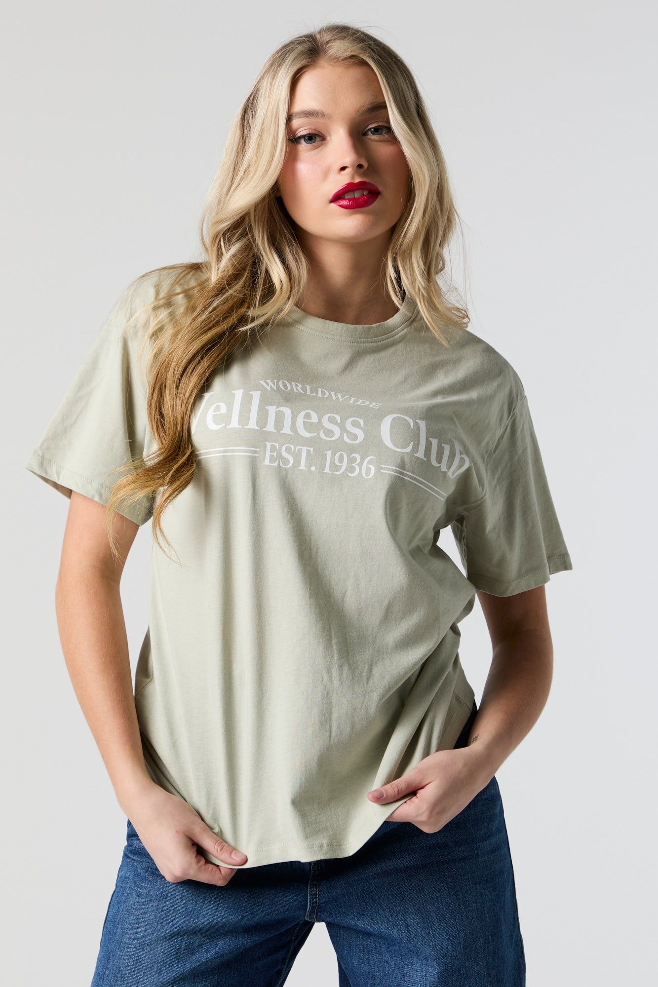 Wellness Club Graphic Boyfriend T-Shirt sold by Charlotte Russe product image thumbnail 2