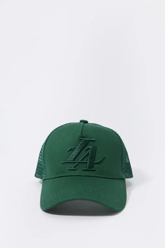 LA Embroidered Mesh Baseball Hat sold by Charlotte Russe