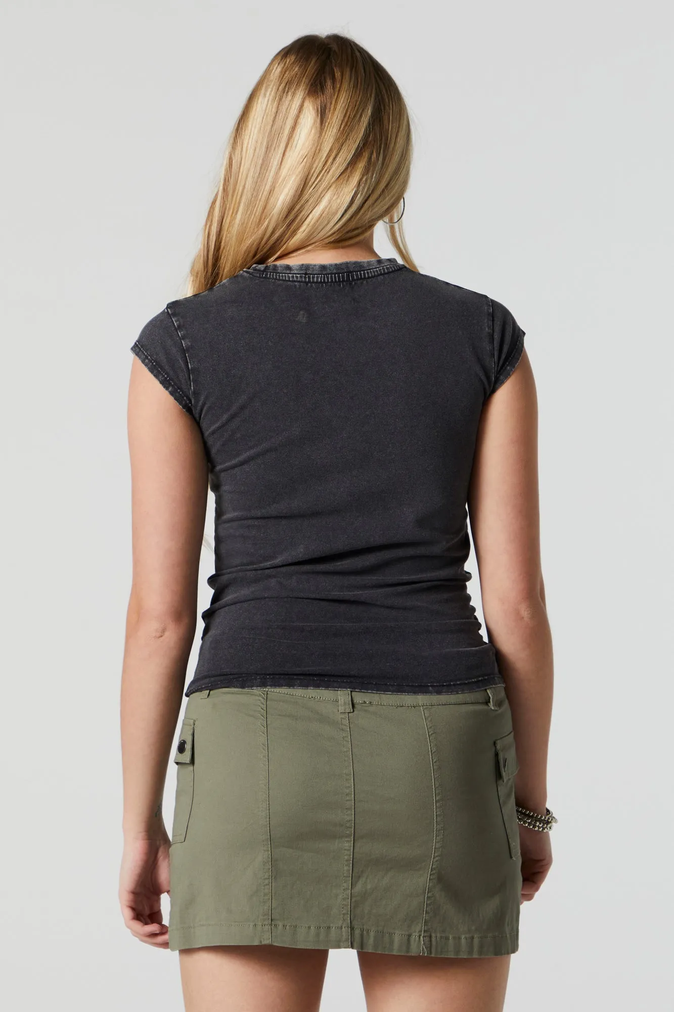 Freedom Graphic Washed T-Shirt sold by Charlotte Russe product image thumbnail 4