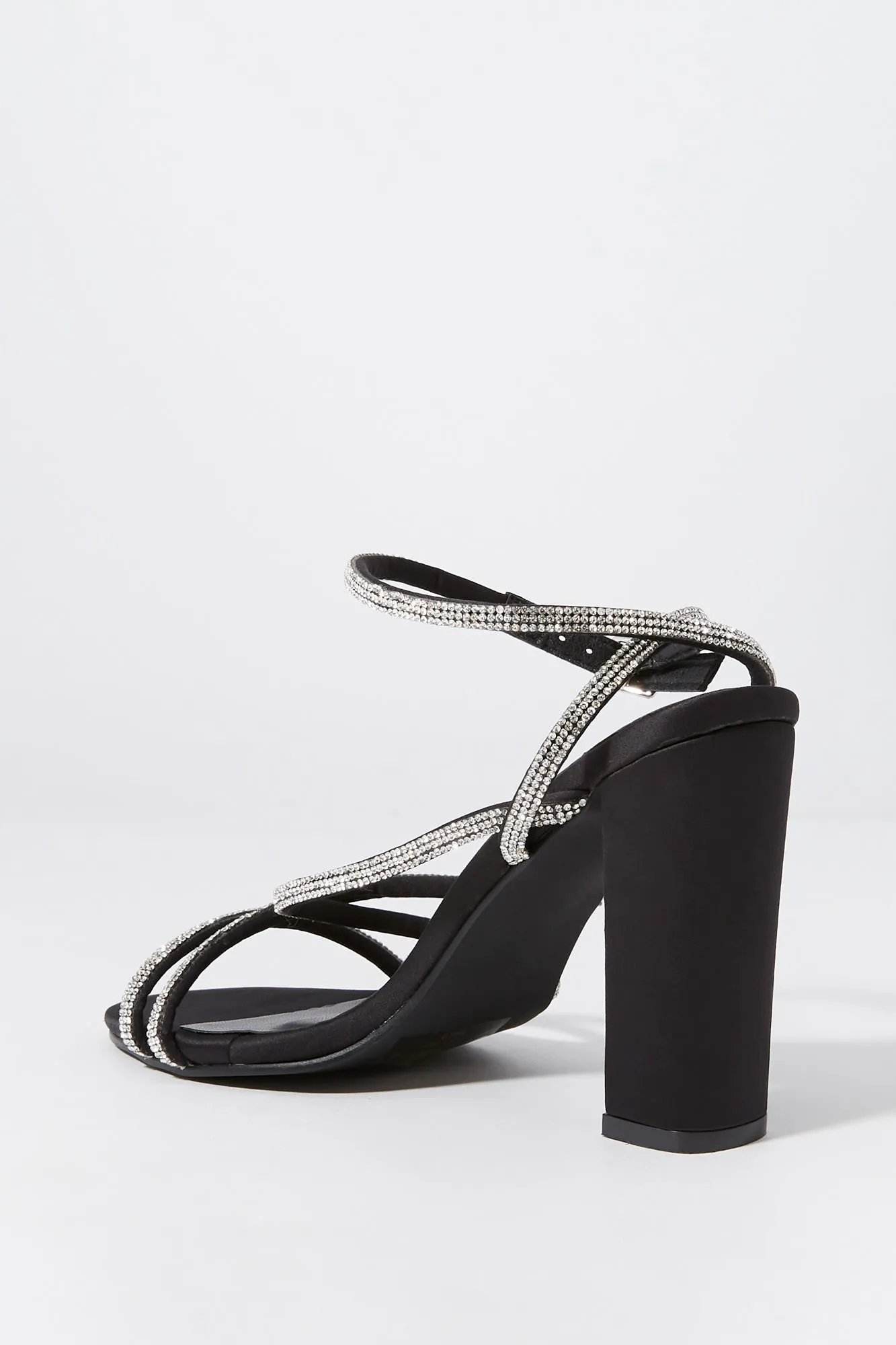 Black Rhinestone Strappy High Heel sold by Charlotte Russe product image thumbnail 3