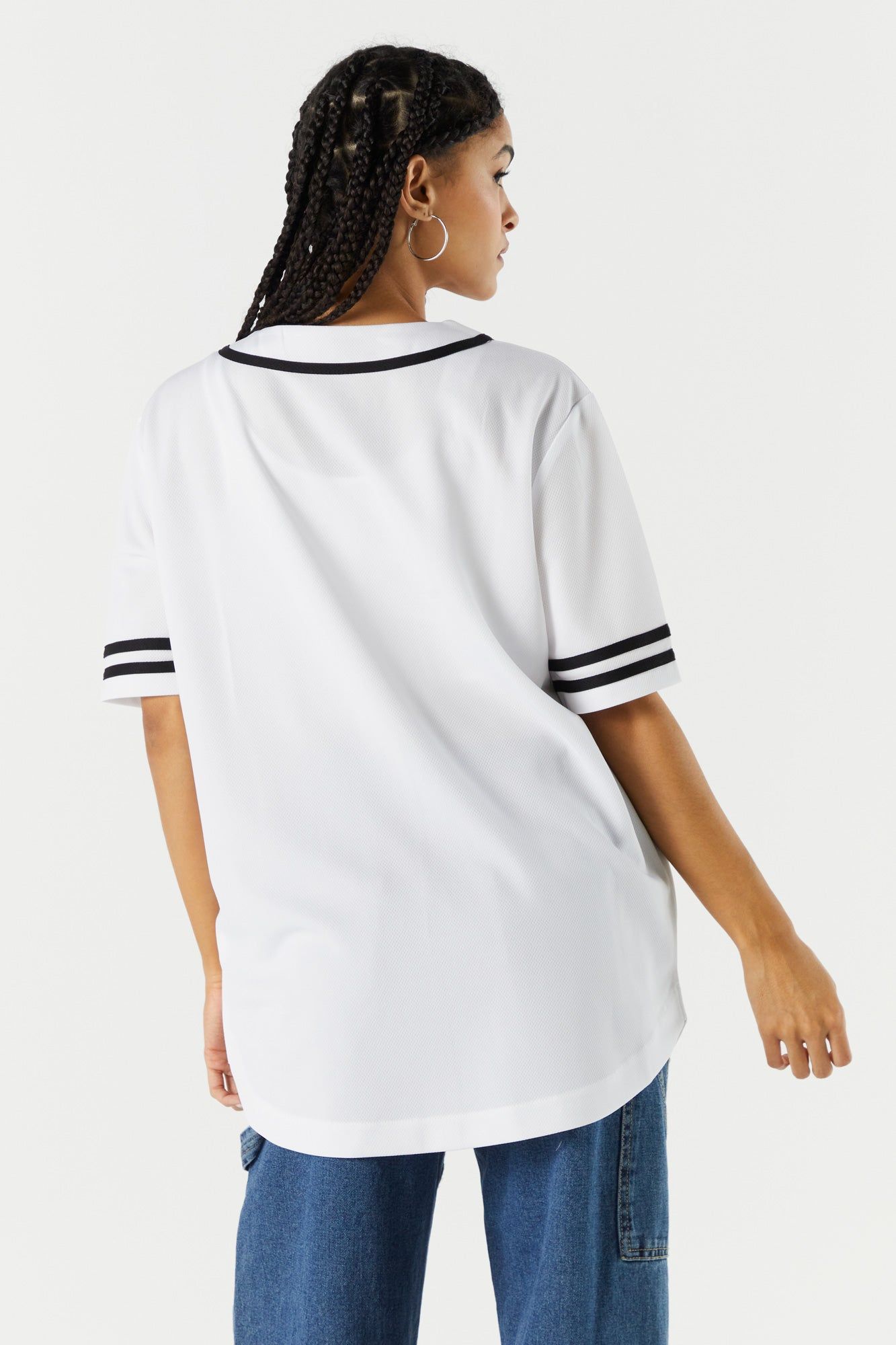 91 Graphic Baseball Jersey sold by Charlotte Russe product image thumbnail 2