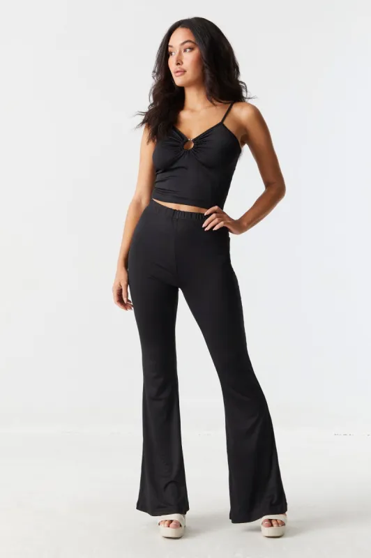 Soft High-Rise Flare Pant sold by Charlotte Russe