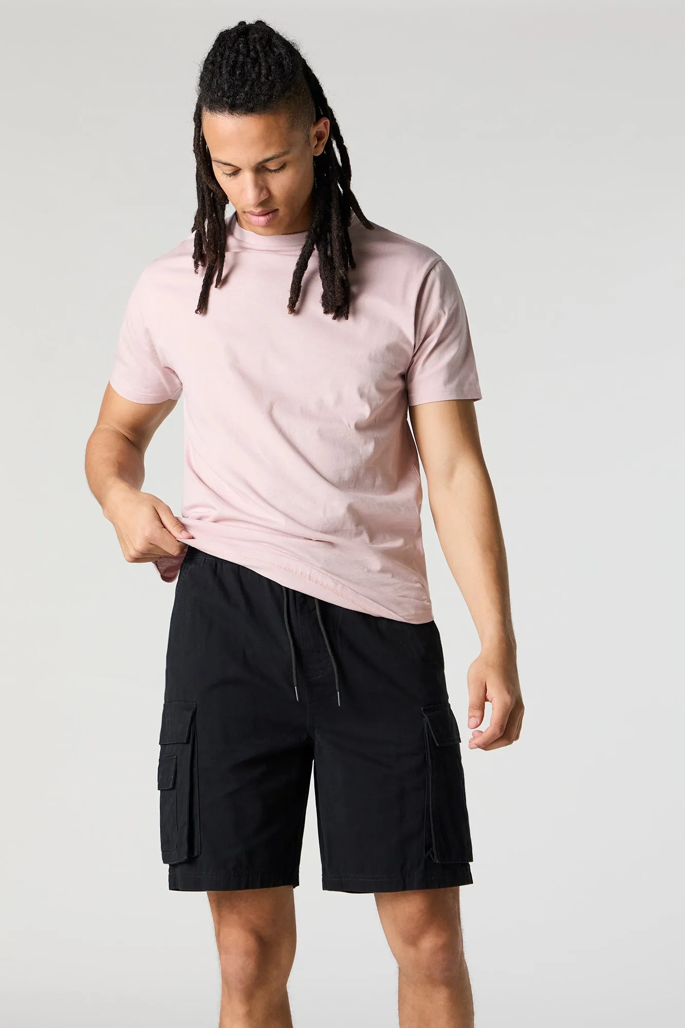 Triple Pocket Drawstring Cargo Short sold by Charlotte Russe product image thumbnail 4