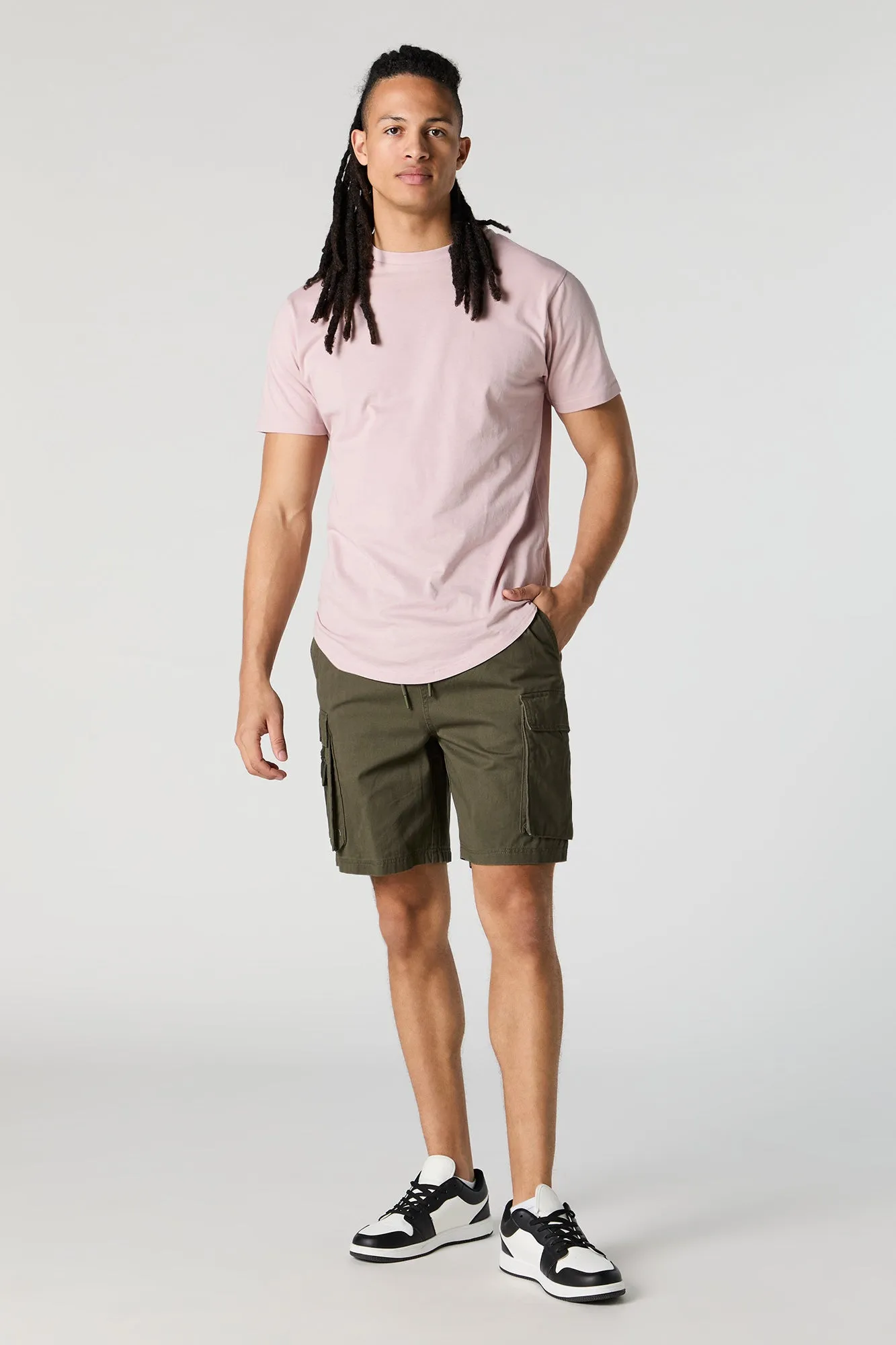 Triple Pocket Drawstring Cargo Short sold by Charlotte Russe product image thumbnail 3