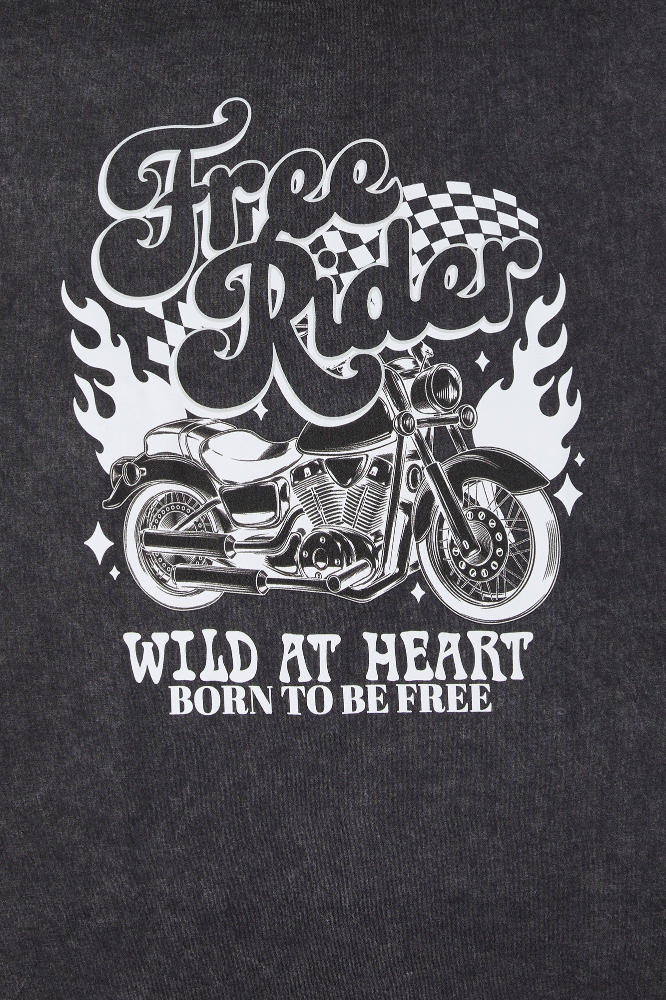 Free Rides Graphic Washed Boyfriend T-Shirt sold by Charlotte Russe