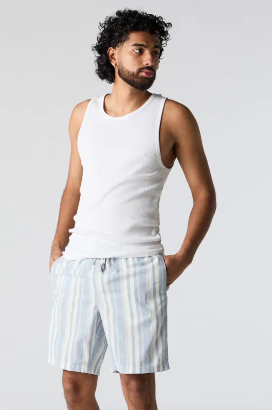 Linen Striped Mid Length Short sold by Charlotte Russe