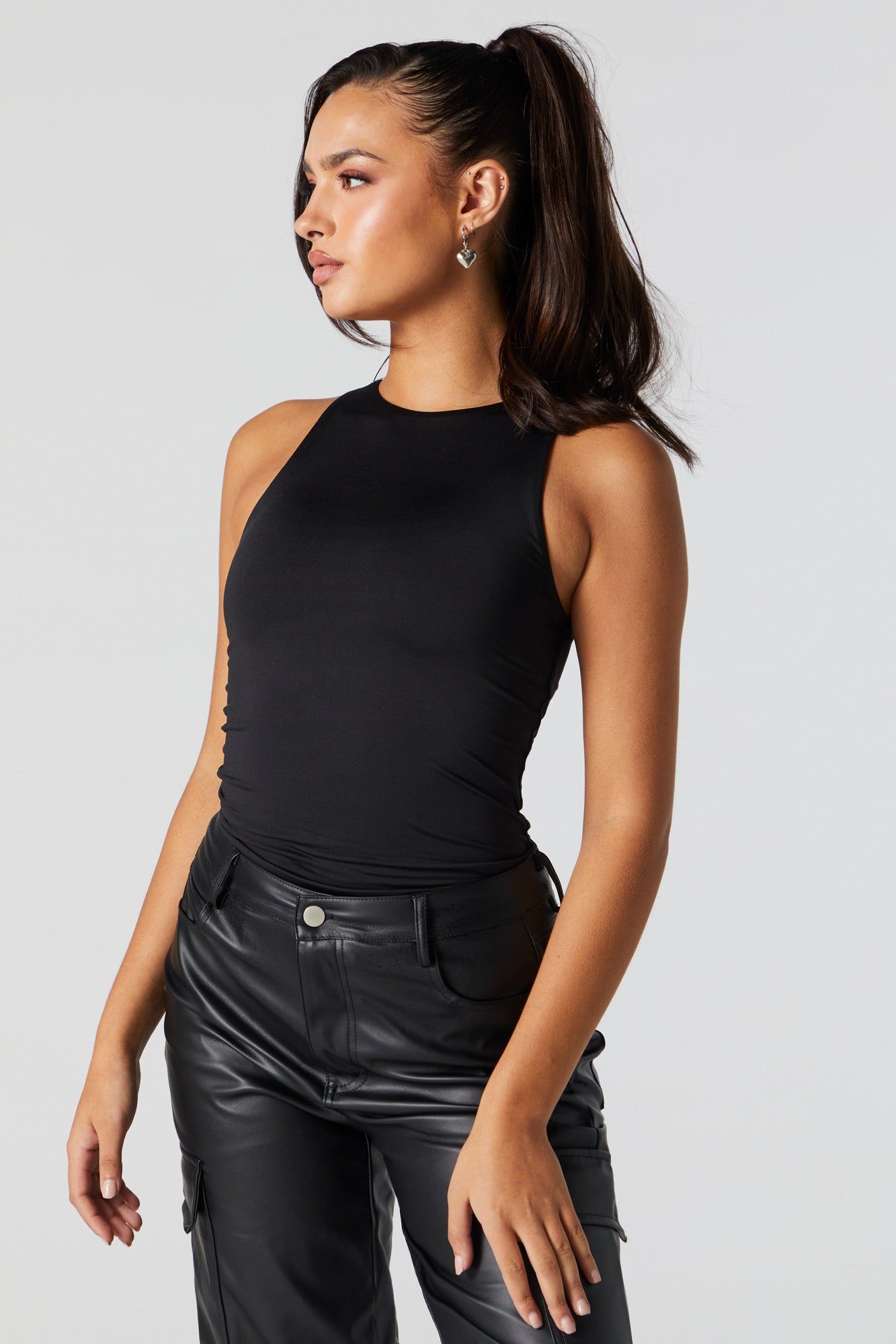 Contour High Neck Bodysuit sold by Charlotte Russe product image thumbnail 4