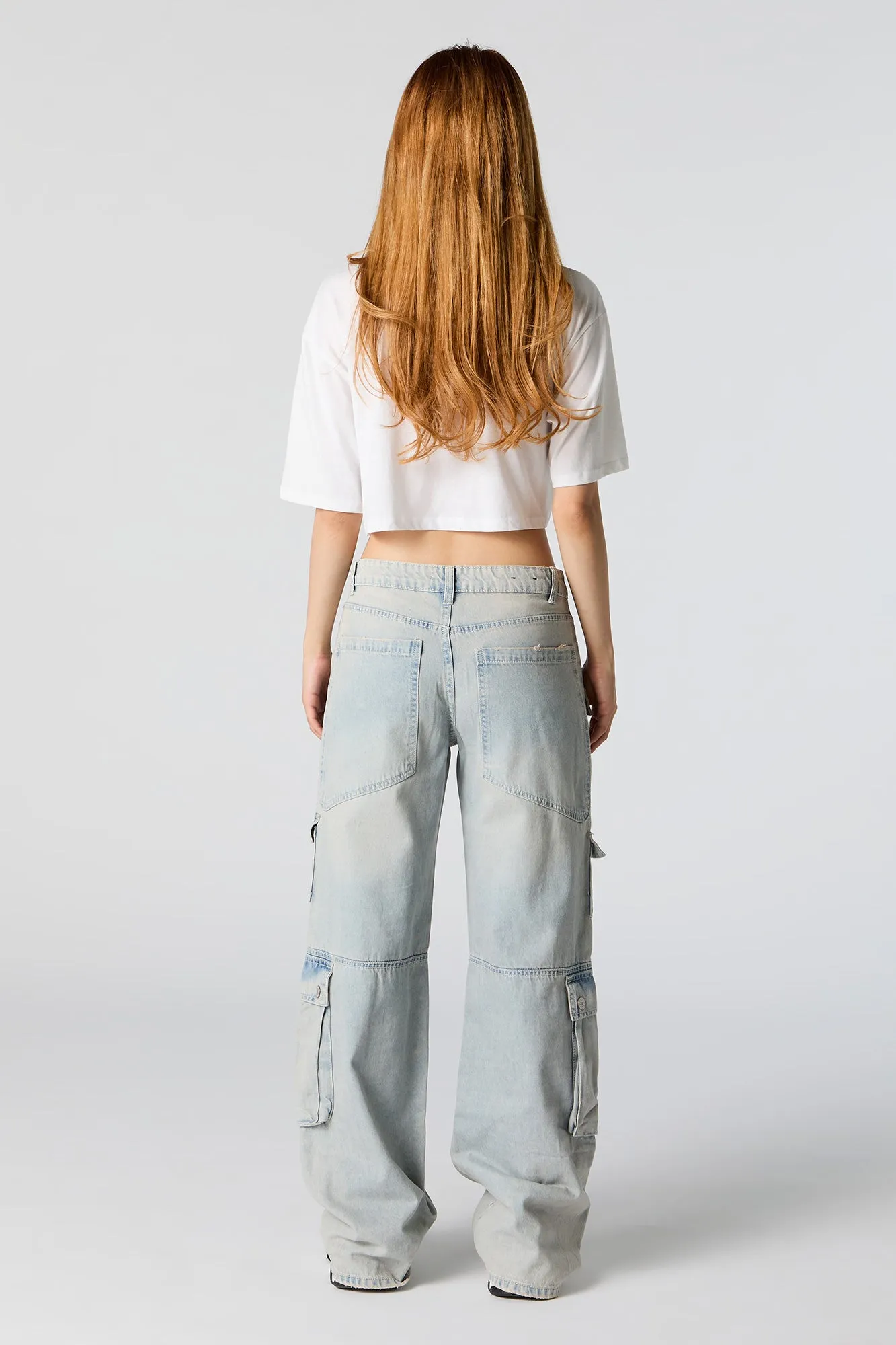 Mid Rise 8 Pocket Cargo Jean sold by Charlotte Russe product image thumbnail 3