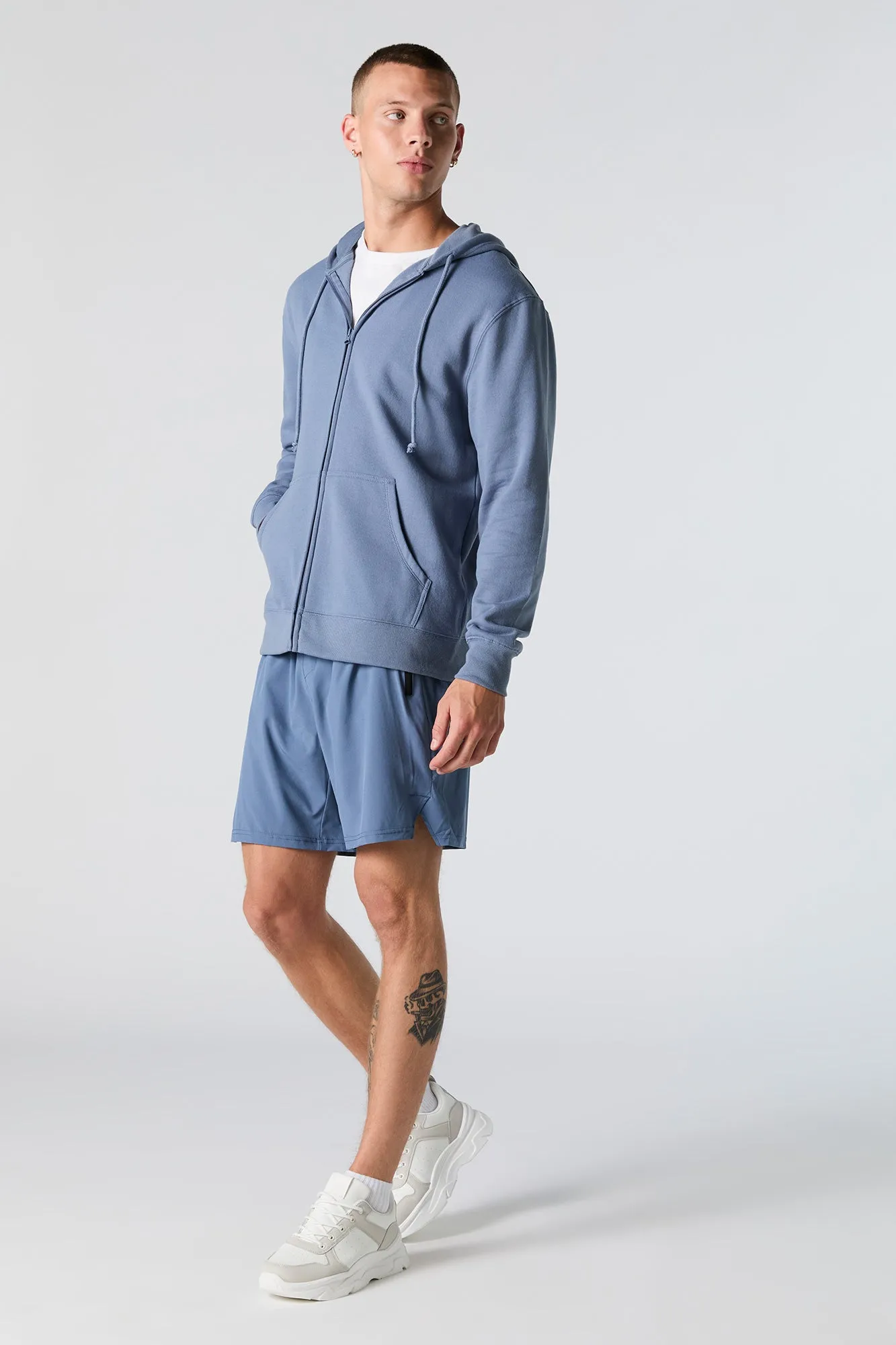 Everyday Fleece Zip-Up Hoodie sold by Charlotte Russe product image thumbnail 3